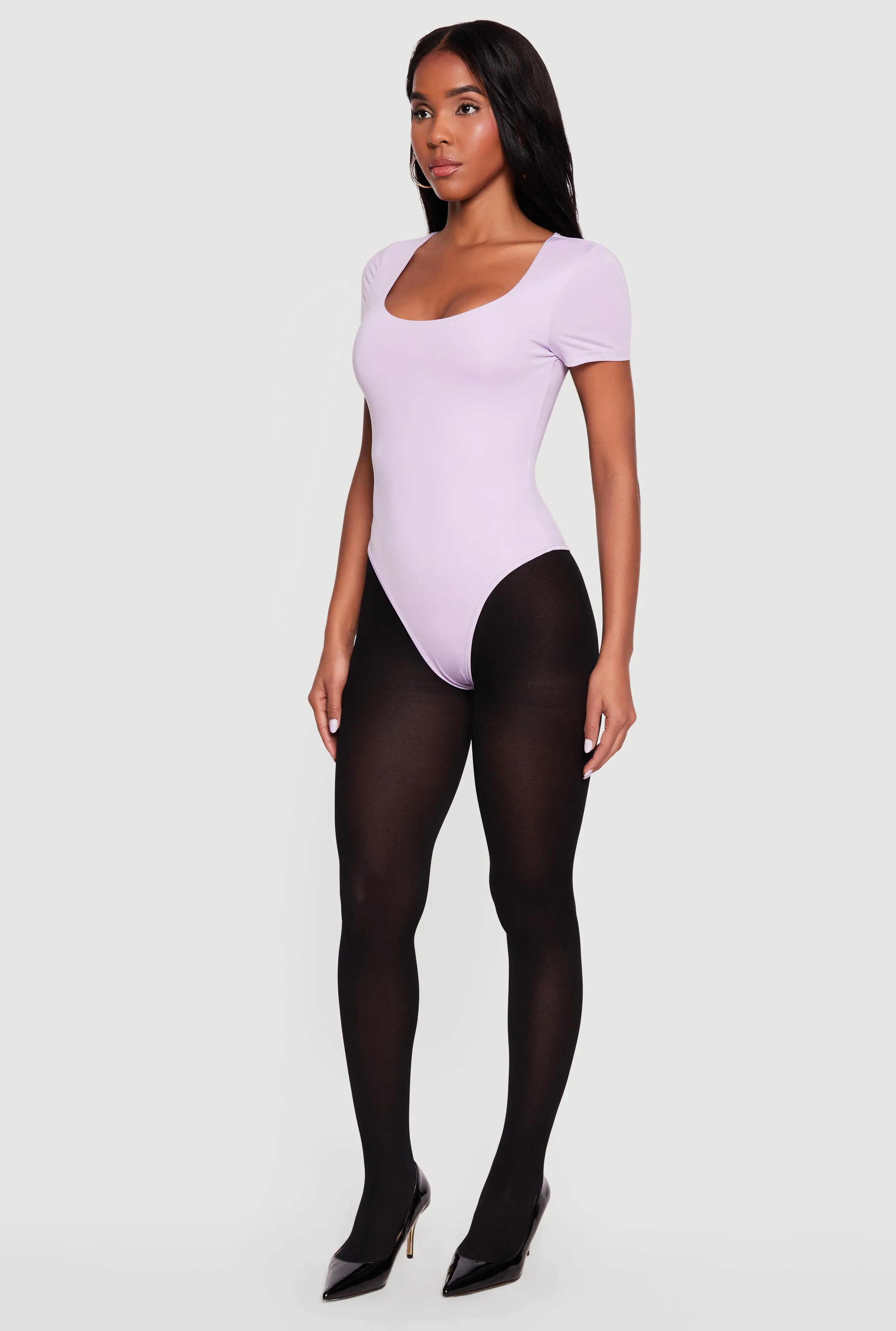 Short Sleeve Scoop Neck Bodysuit sold by Rainbow product image thumbnail 3