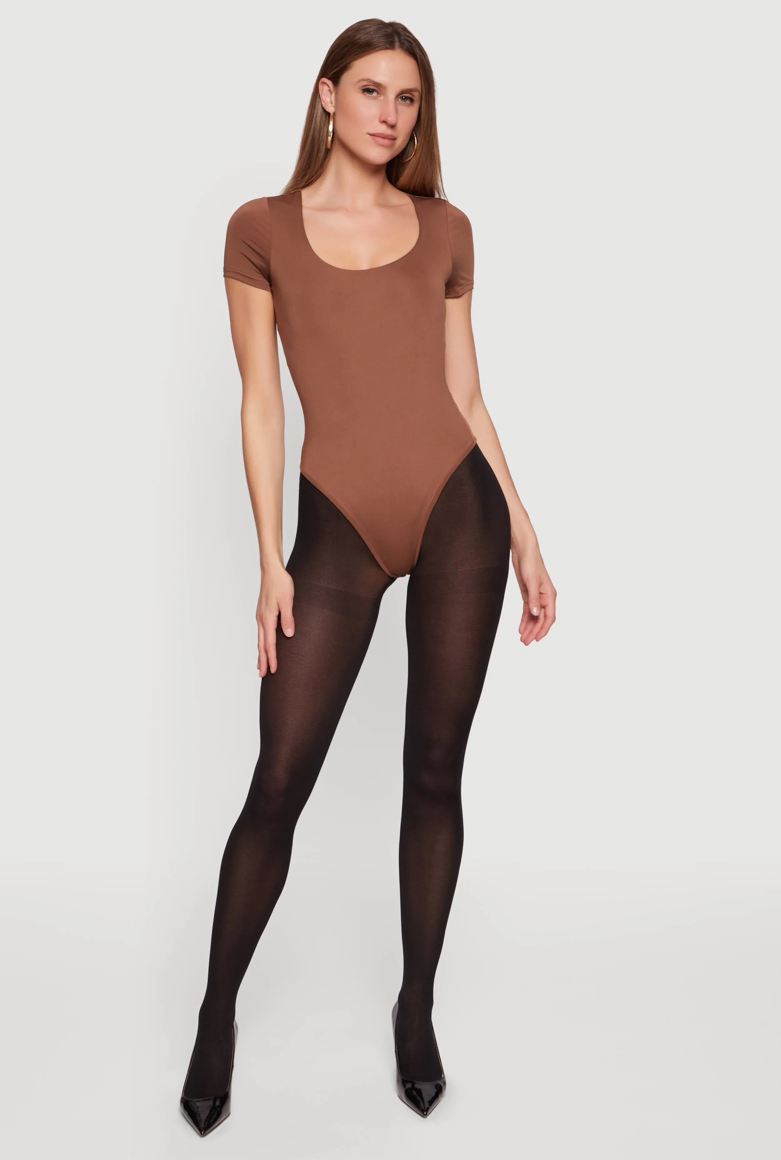 Short Sleeve Scoop Neck Bodysuit sold by Rainbow