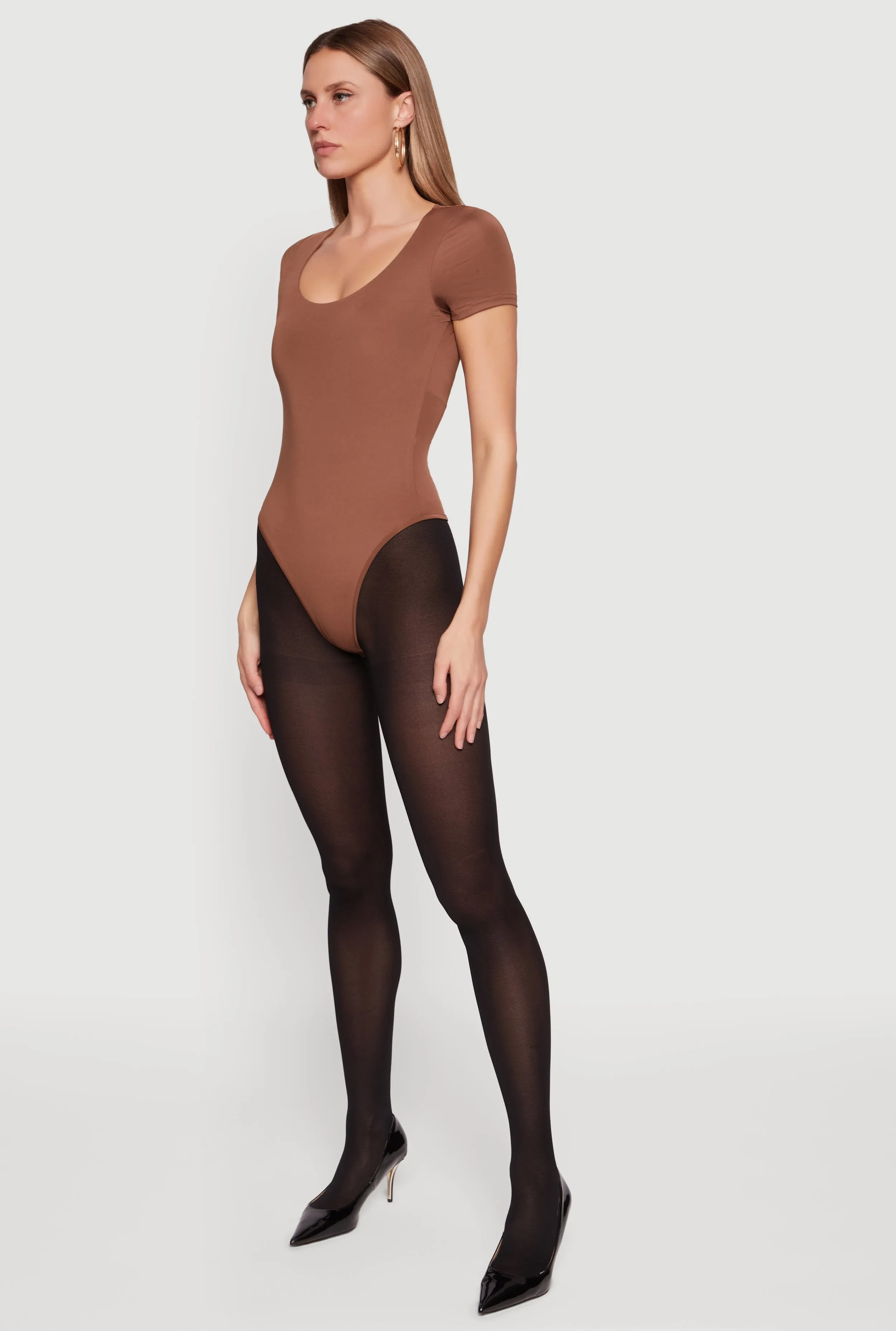 Short Sleeve Scoop Neck Bodysuit sold by Rainbow product image thumbnail 3