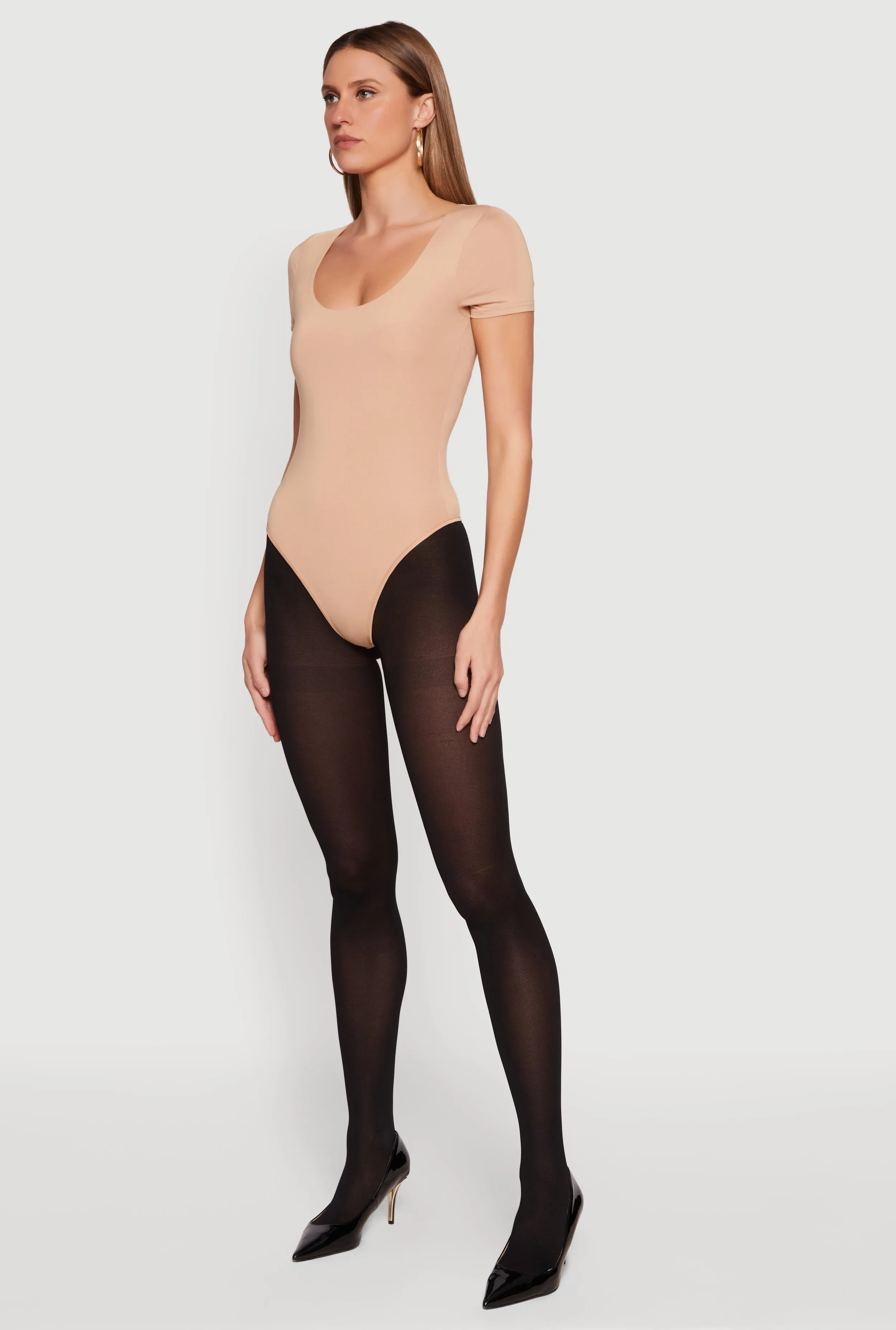 Short Sleeve Scoop Neck Bodysuit sold by Rainbow product image thumbnail 3