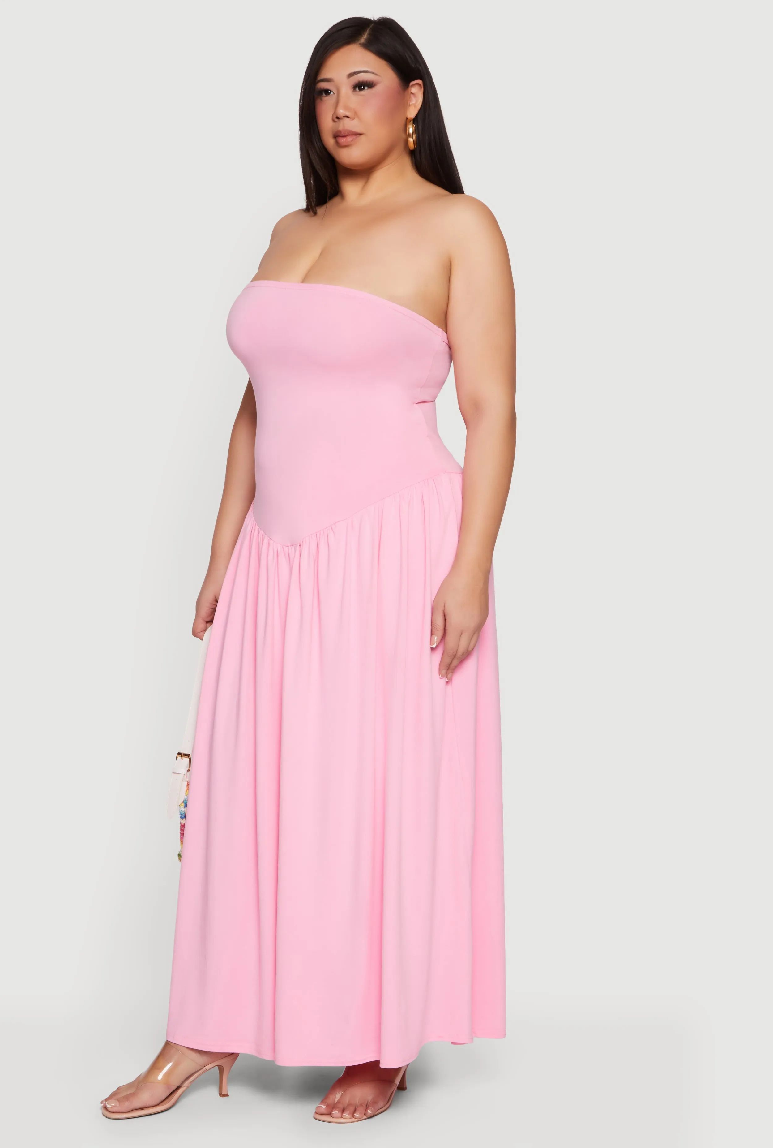 Plus Size Strapless Maxi Fit and Flare Dress sold by Rainbow product image thumbnail 2