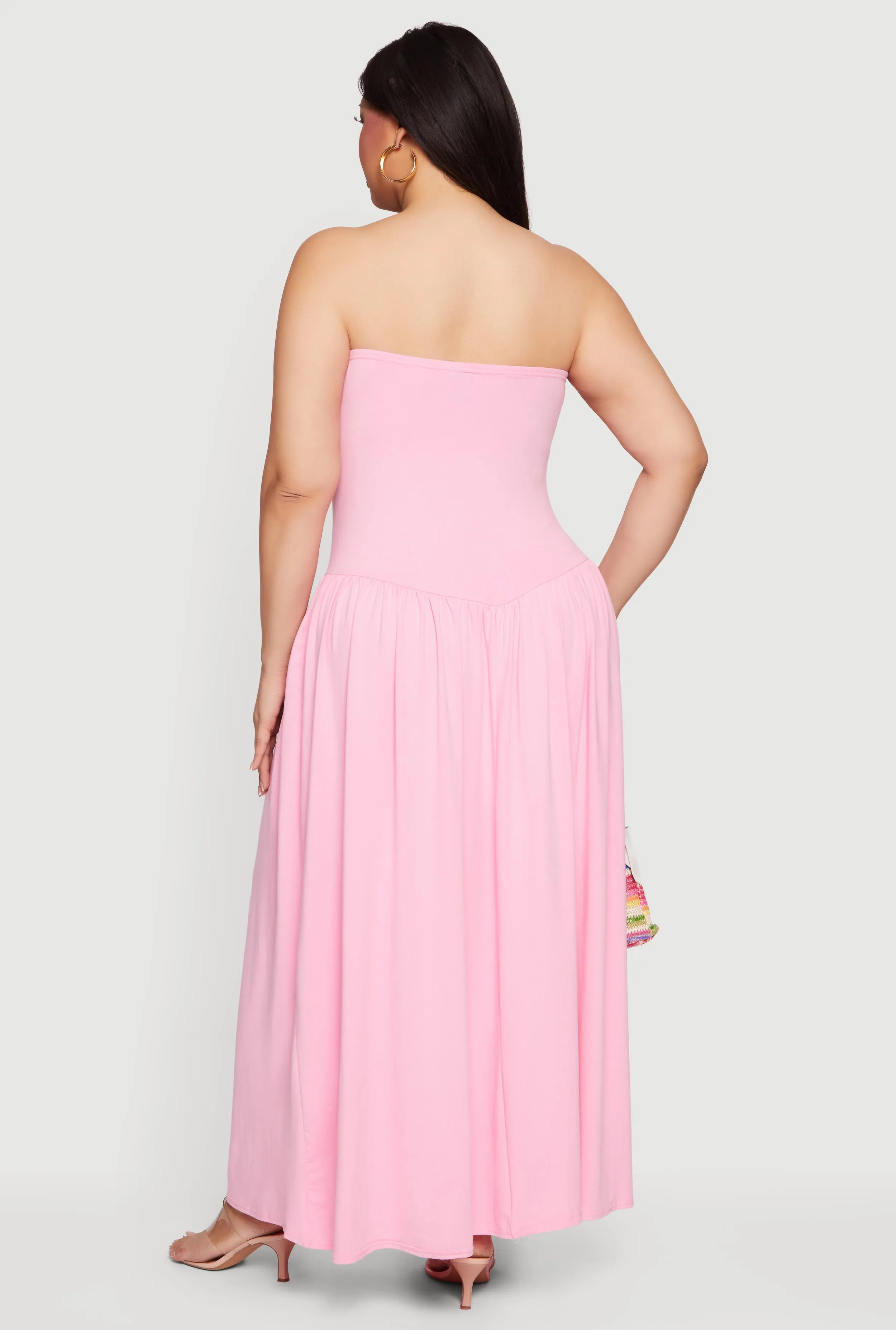 Plus Size Strapless Maxi Fit and Flare Dress sold by Rainbow product image thumbnail 3