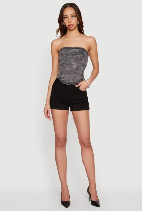 WAX Three Button Fixed Cuff Stretch Shorts sold by Rainbow