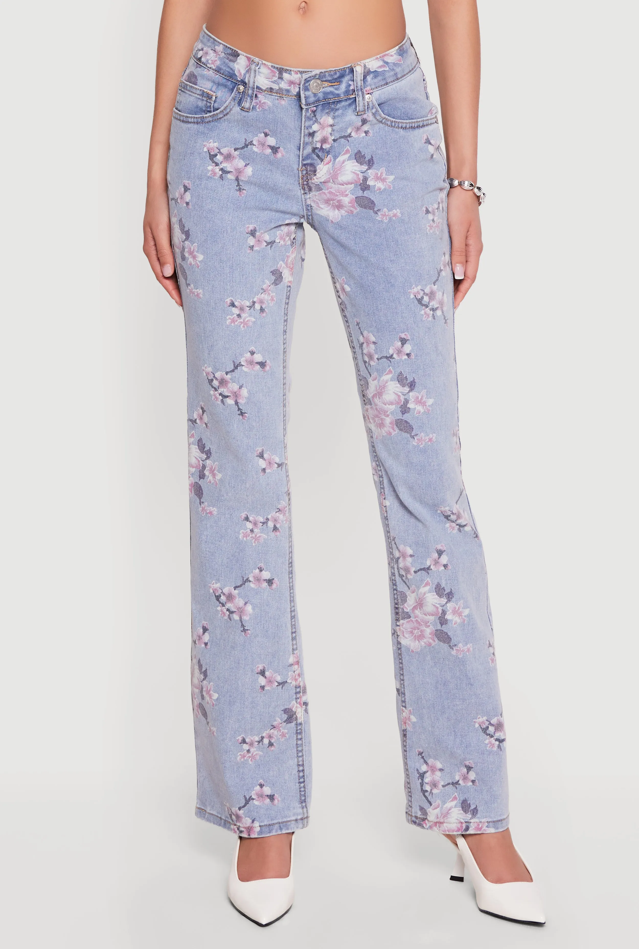 Almost Famous Cherry Blossom Print Jeans sold by Rainbow product image thumbnail 3
