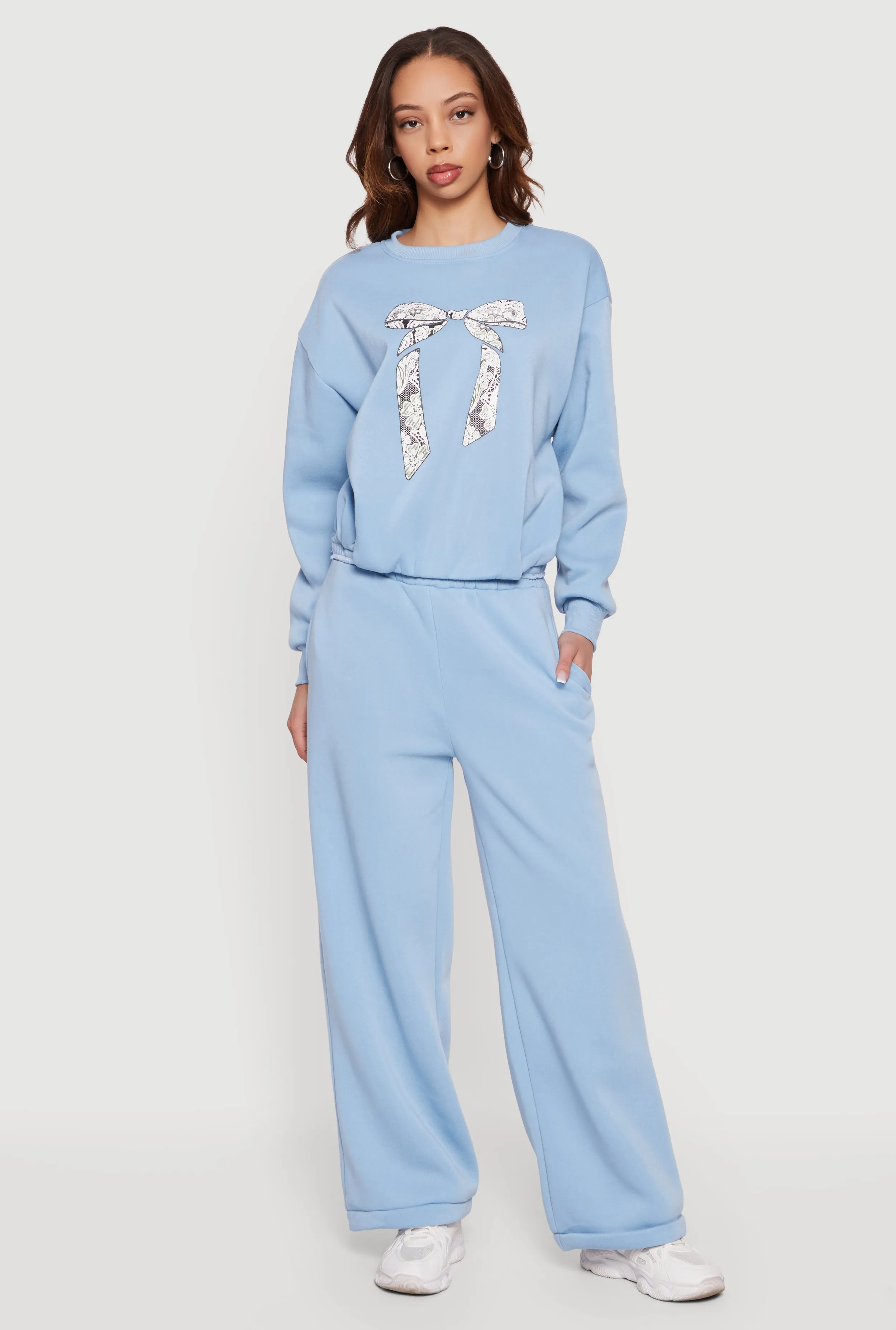 Solid Wide Leg Sweatpants sold by Rainbow