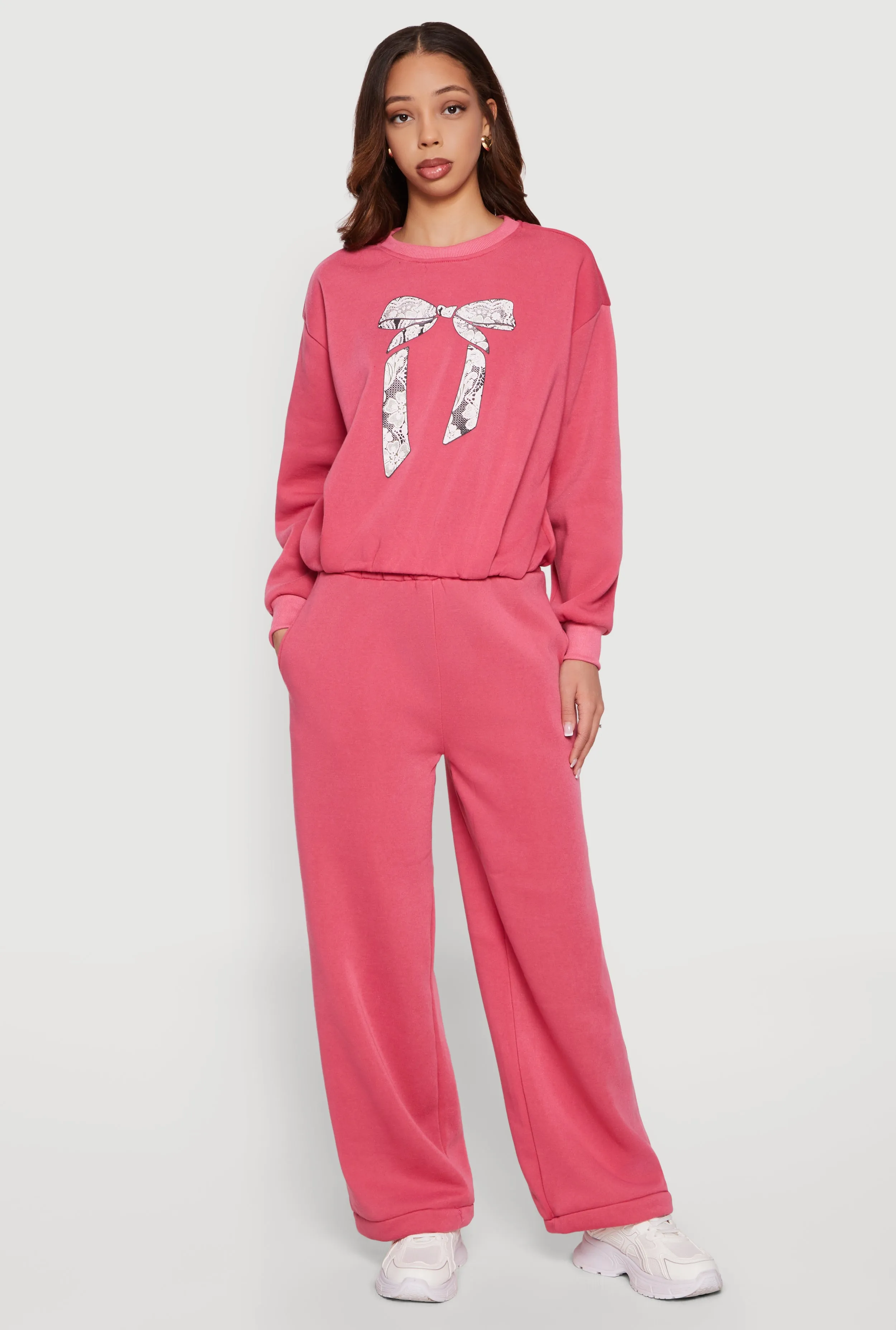 Fleece Bow Graphic Pullover Sweatshirt sold by Rainbow product image thumbnail 2