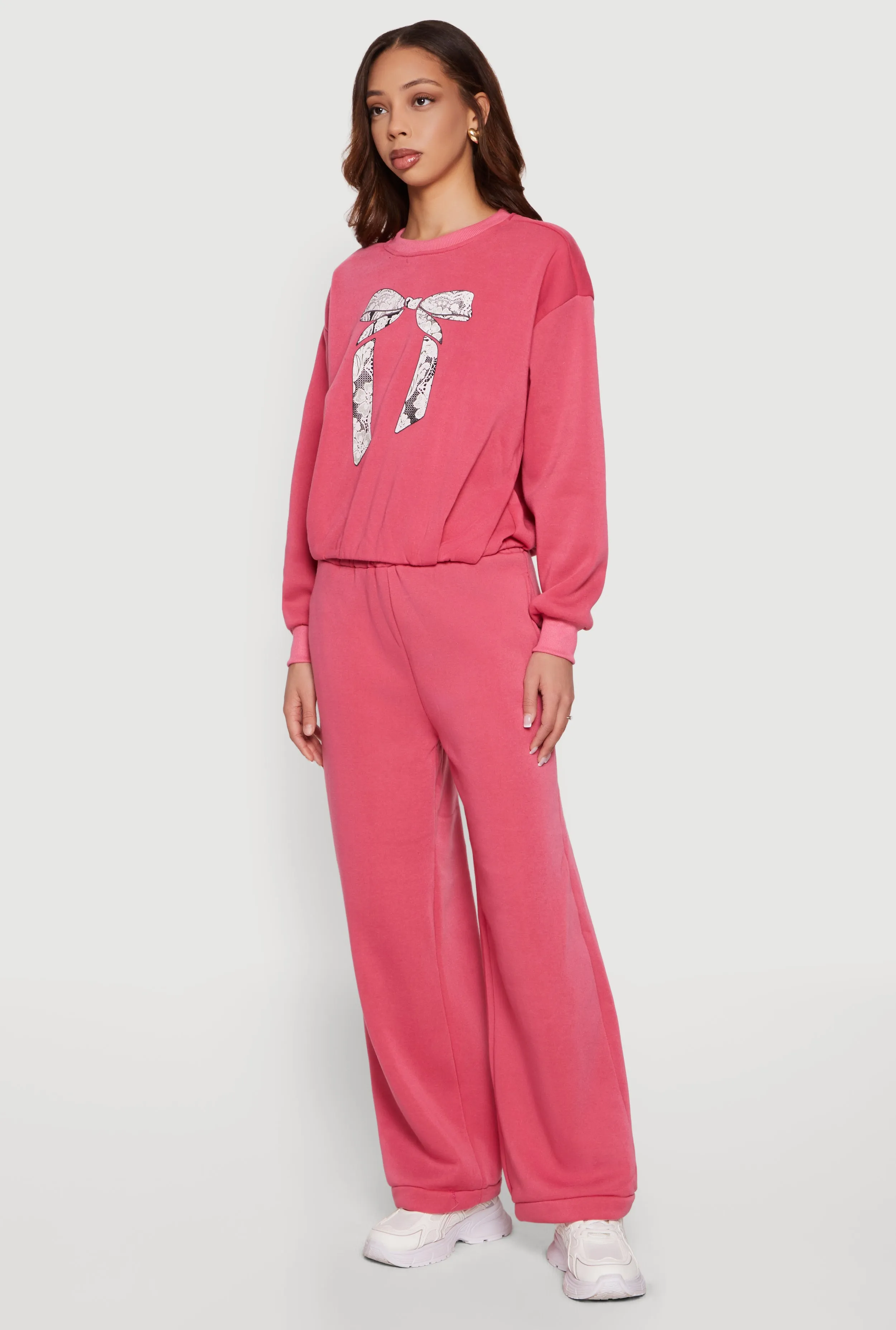 Fleece Bow Graphic Pullover Sweatshirt sold by Rainbow product image thumbnail 3