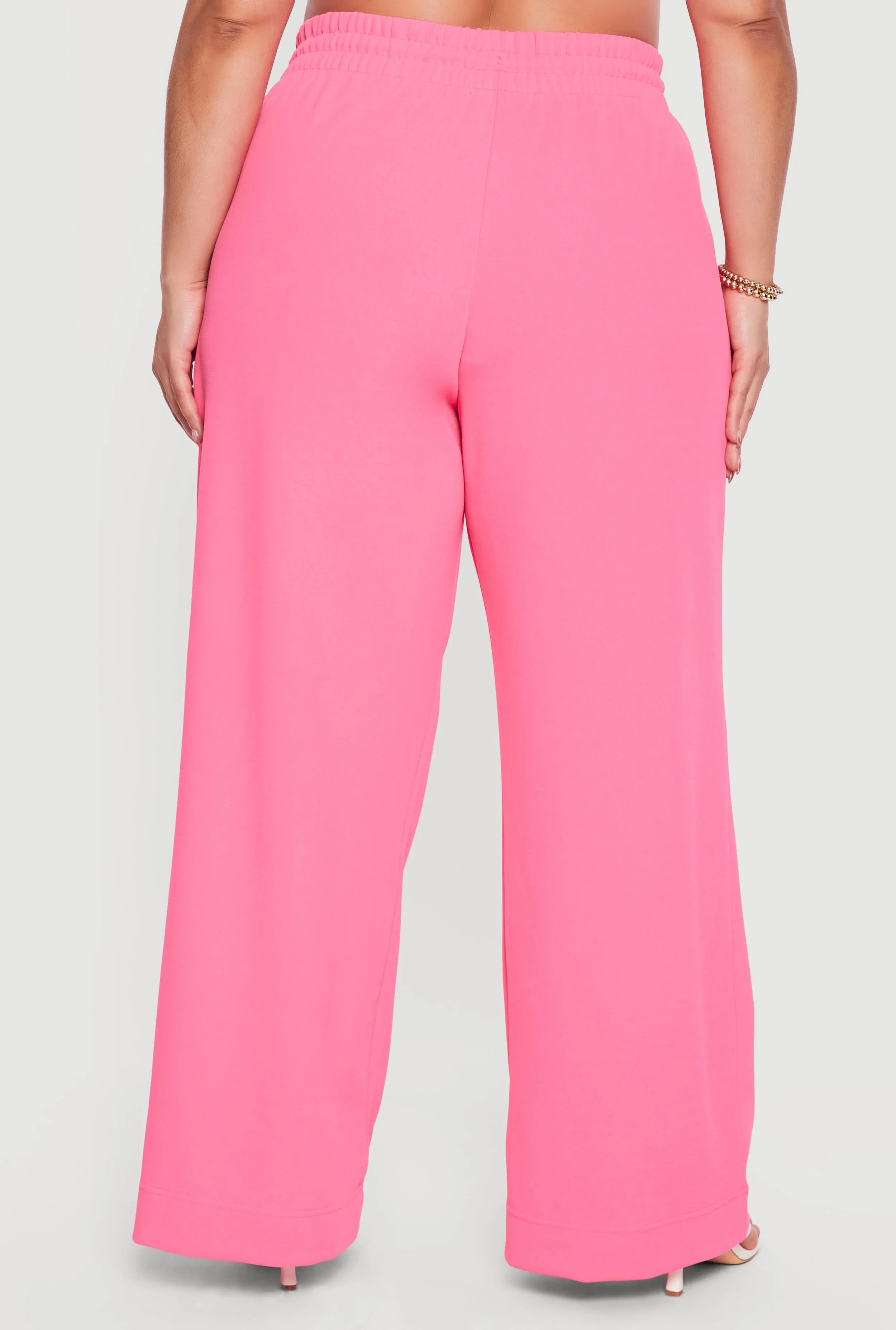 Plus Size High Waisted Crepe Knit Palazzo Pants sold by Rainbow product image thumbnail 5