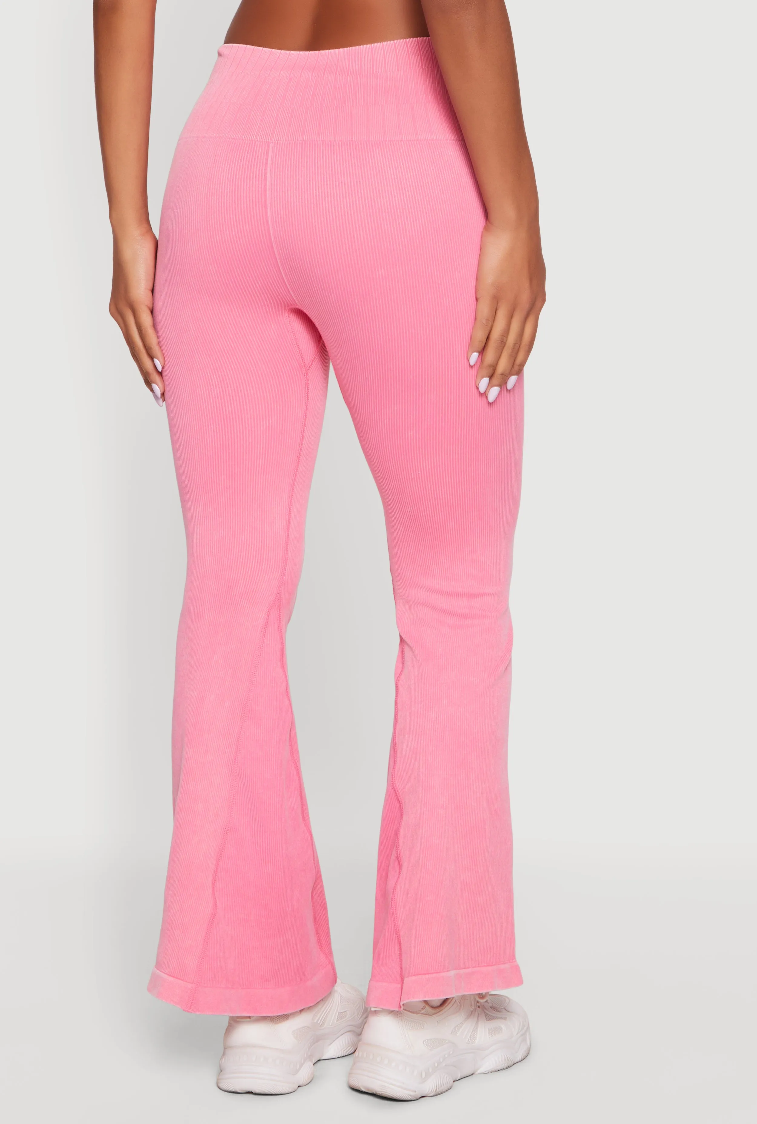 Acid Wash Seamless Pull On Flare Pants sold by Rainbow product image thumbnail 5