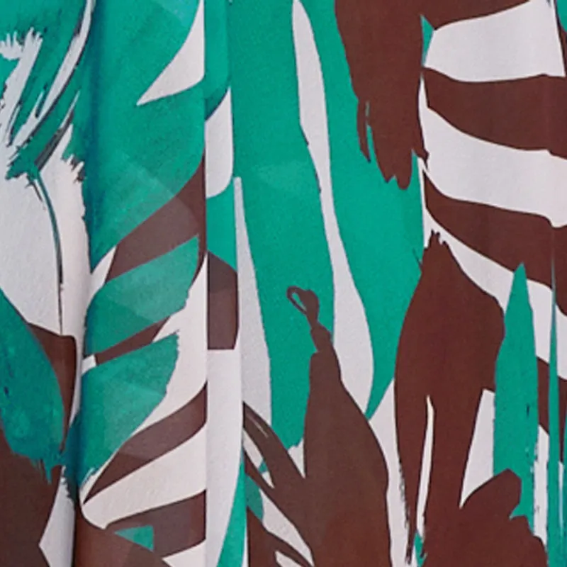 Plus Size Tropical Leaf Print Midi Sundress sold by Rainbow product image thumbnail 4