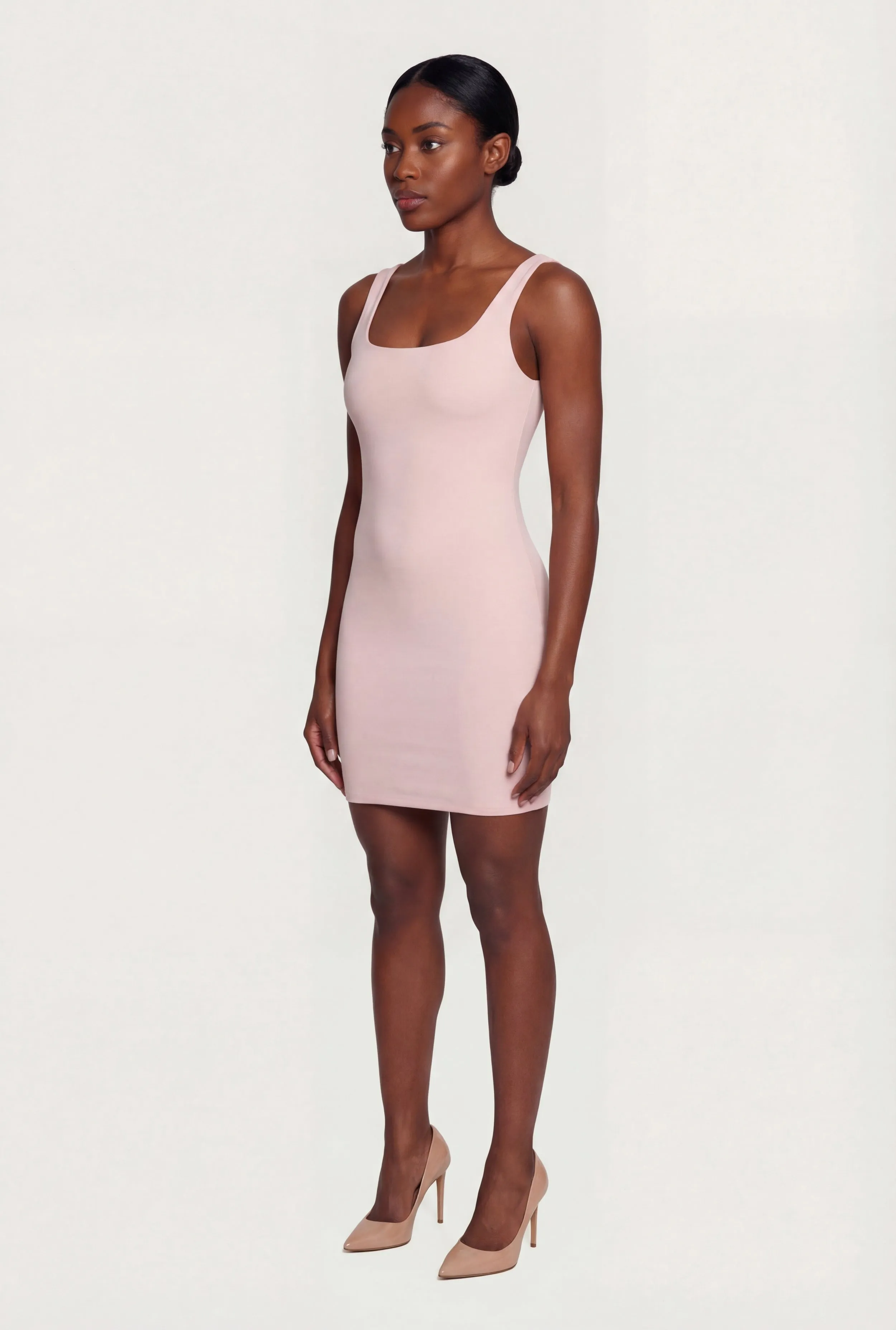 Double Layered Square Neck Mini Dress sold by Rainbow product image thumbnail 2
