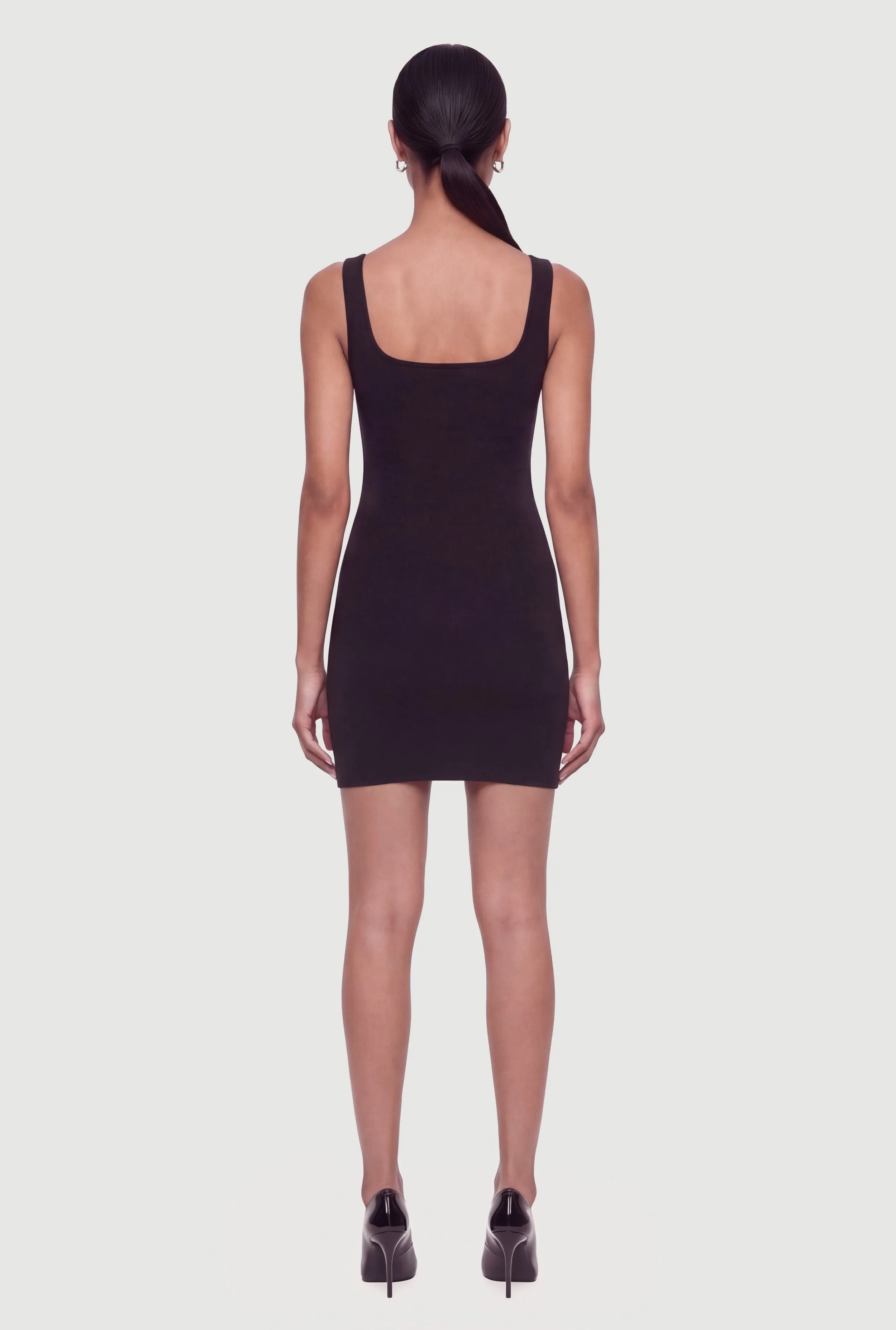 Double Layered Square Neck Mini Dress sold by Rainbow product image thumbnail 3