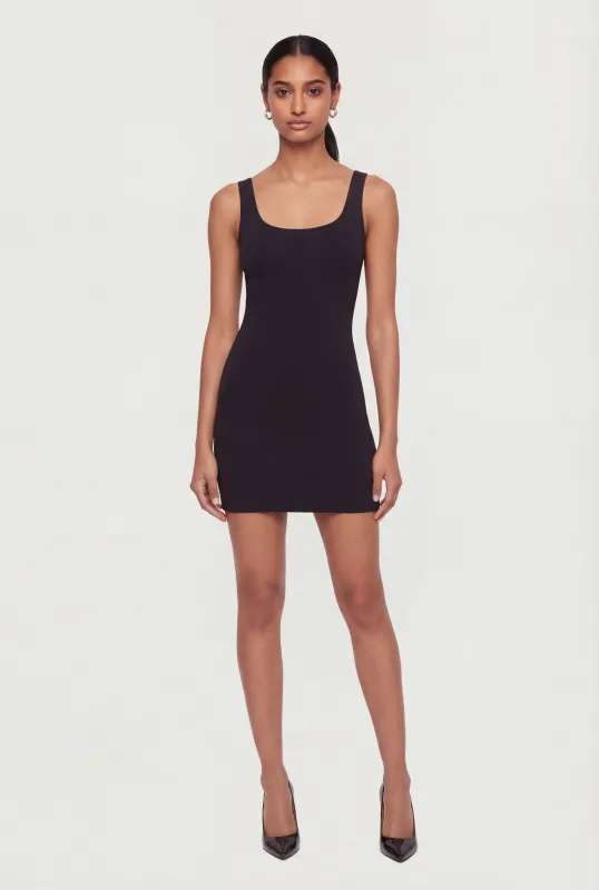 Double Layered Square Neck Mini Dress made by Ambiance