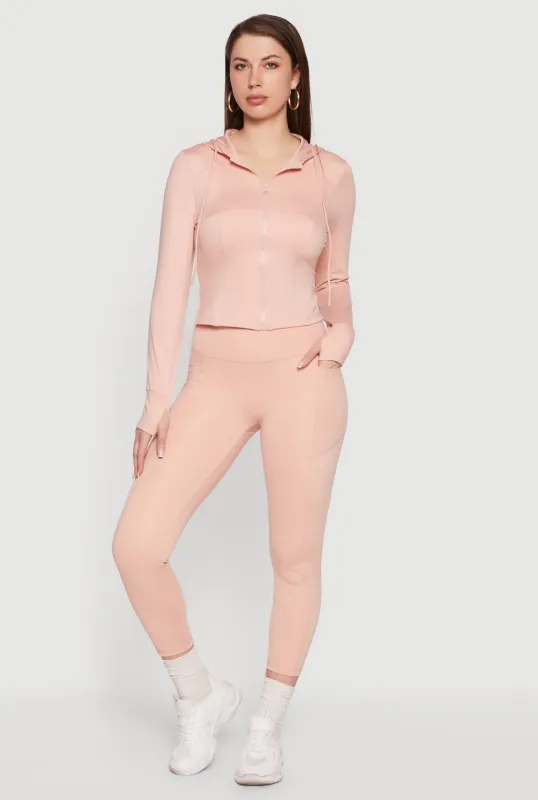 Solid Cell Phone Pocket Leggings made by Rainbow