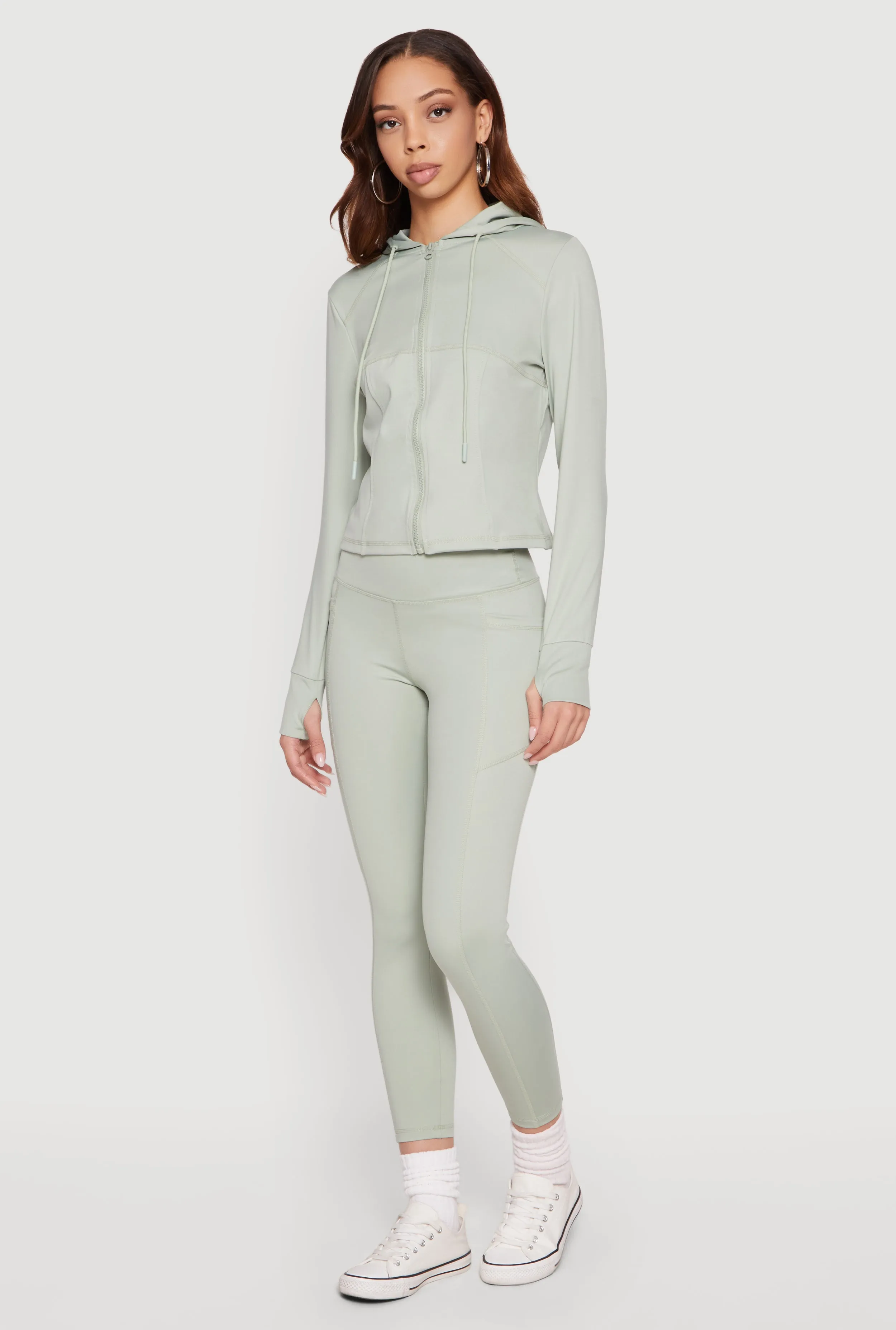 Solid Cell Phone Pocket Leggings sold by Rainbow product image thumbnail 2