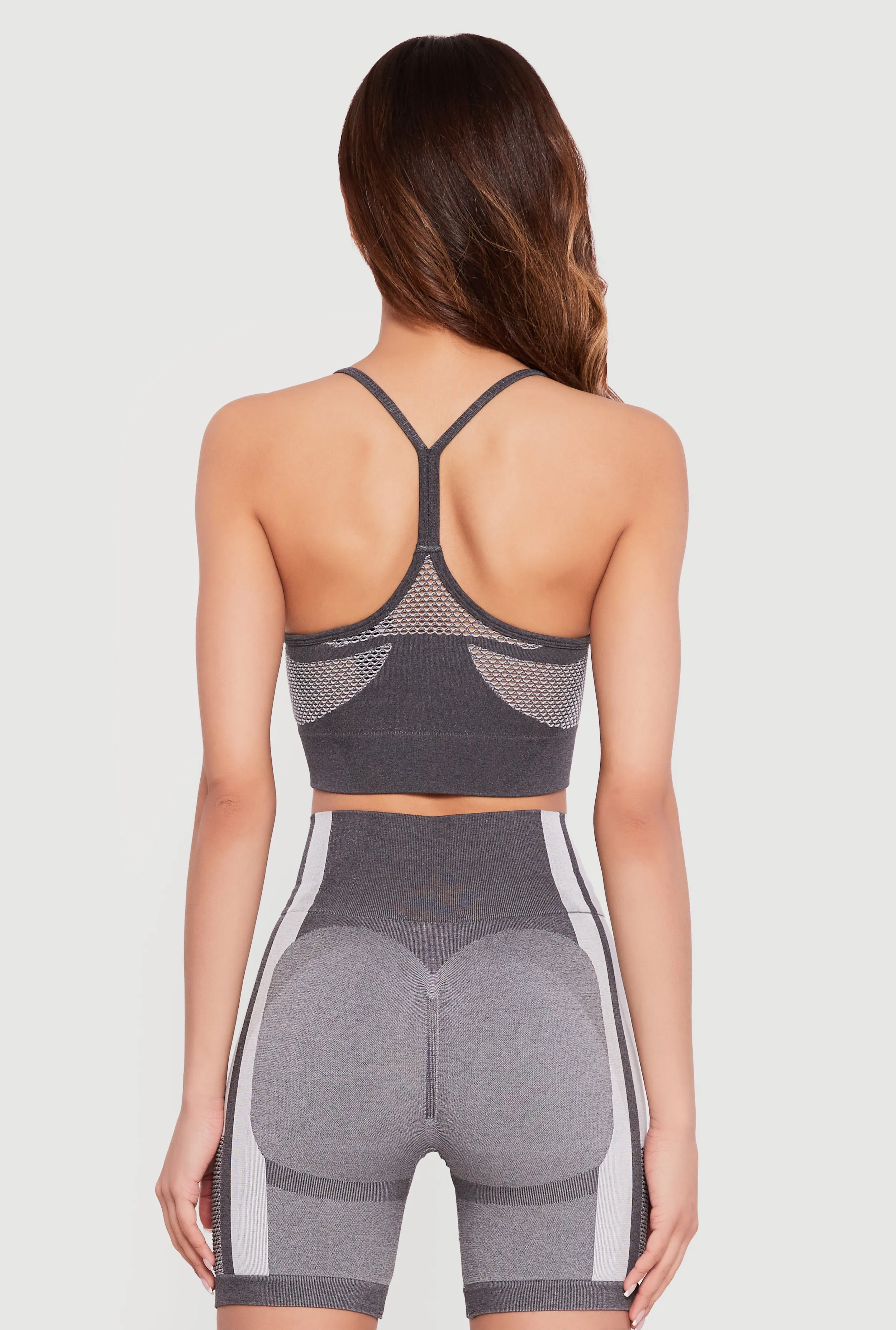 Color Blocked Seamless Racerback Sports Bra sold by Rainbow product image thumbnail 5