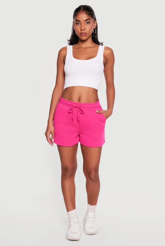 Drawstring Waist Sweatshorts made by Ambiance