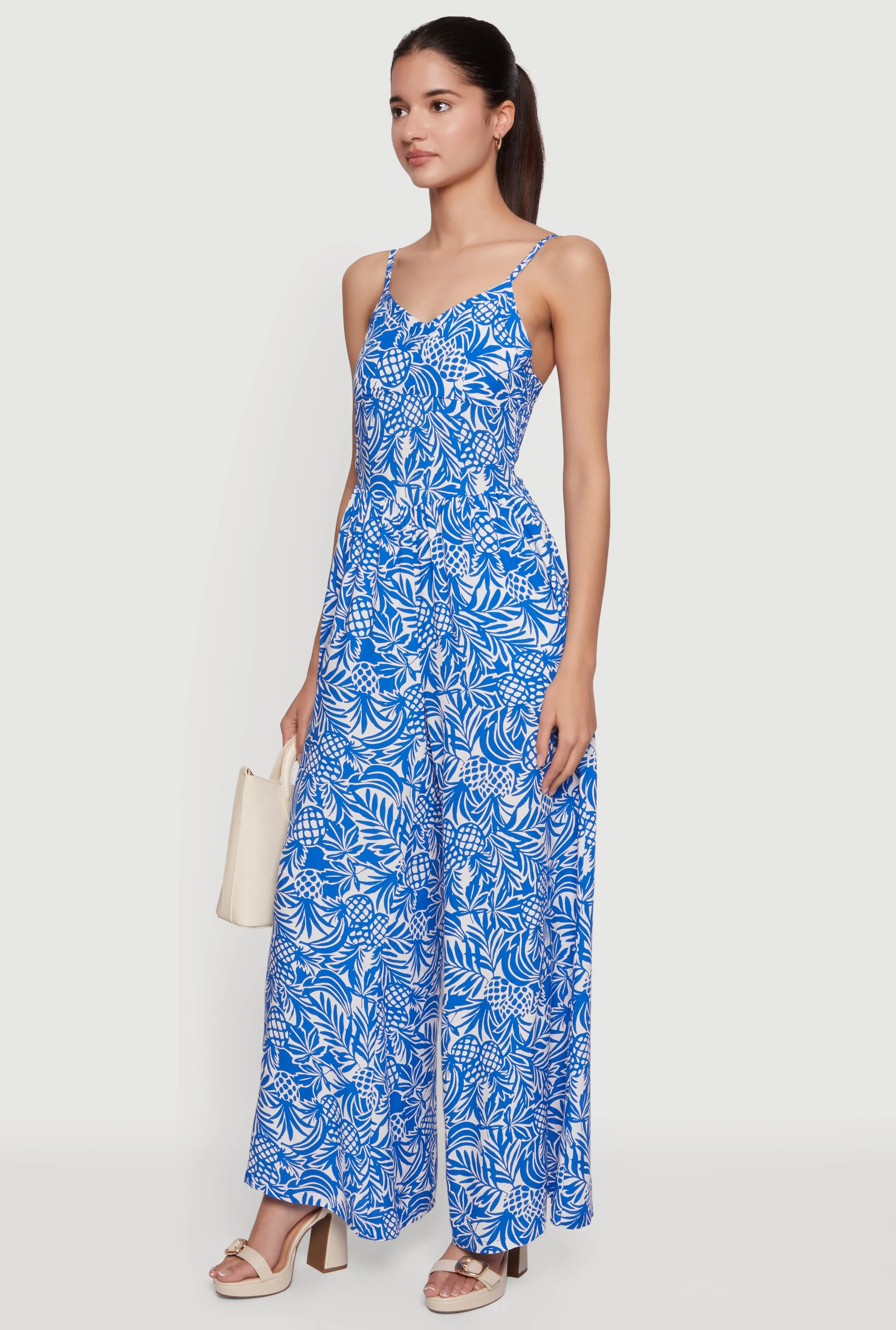 Tropical Print Wide Leg Cami Jumpsuit sold by Rainbow product image thumbnail 2