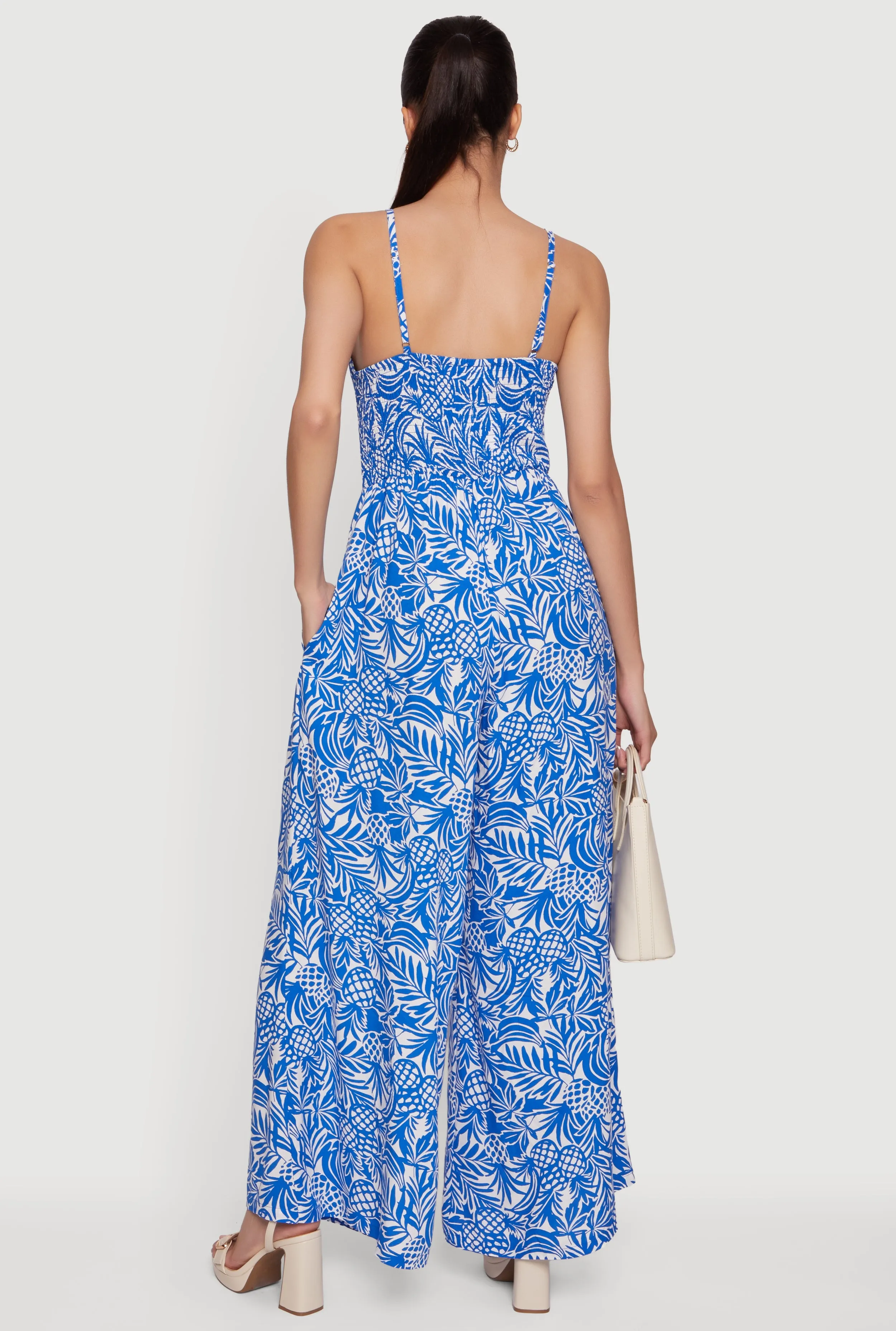 Tropical Print Wide Leg Cami Jumpsuit sold by Rainbow product image thumbnail 3