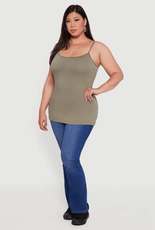 Plus Size Basic Shelf Bra Cami made by Ambiance