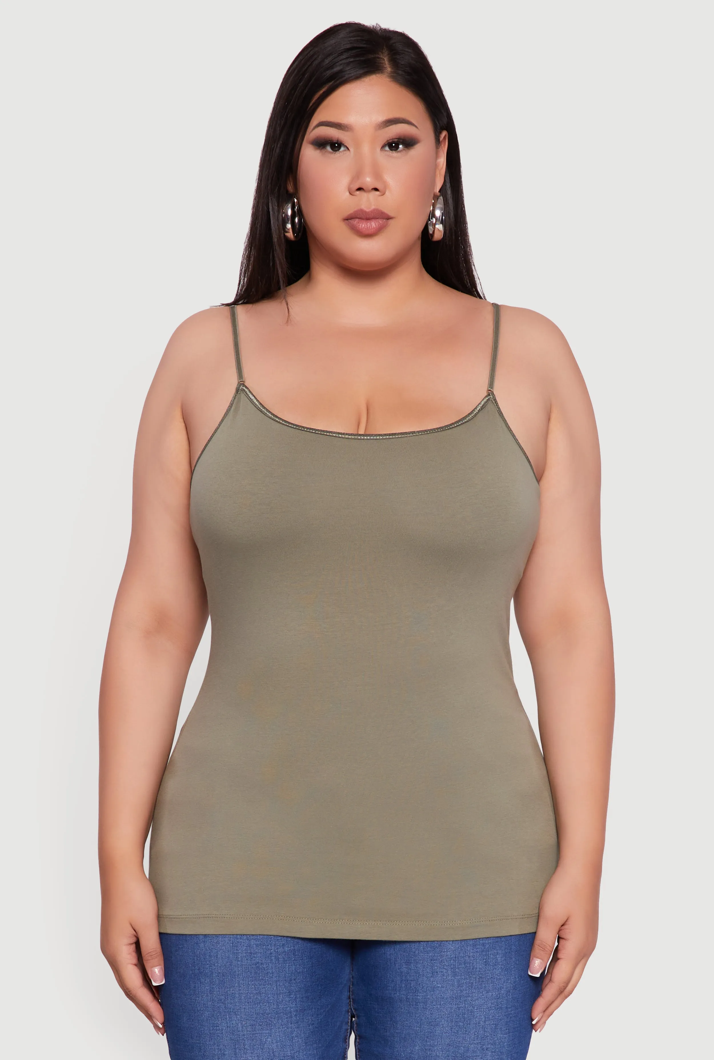 Plus Size Basic Shelf Bra Cami sold by Rainbow product image thumbnail 2