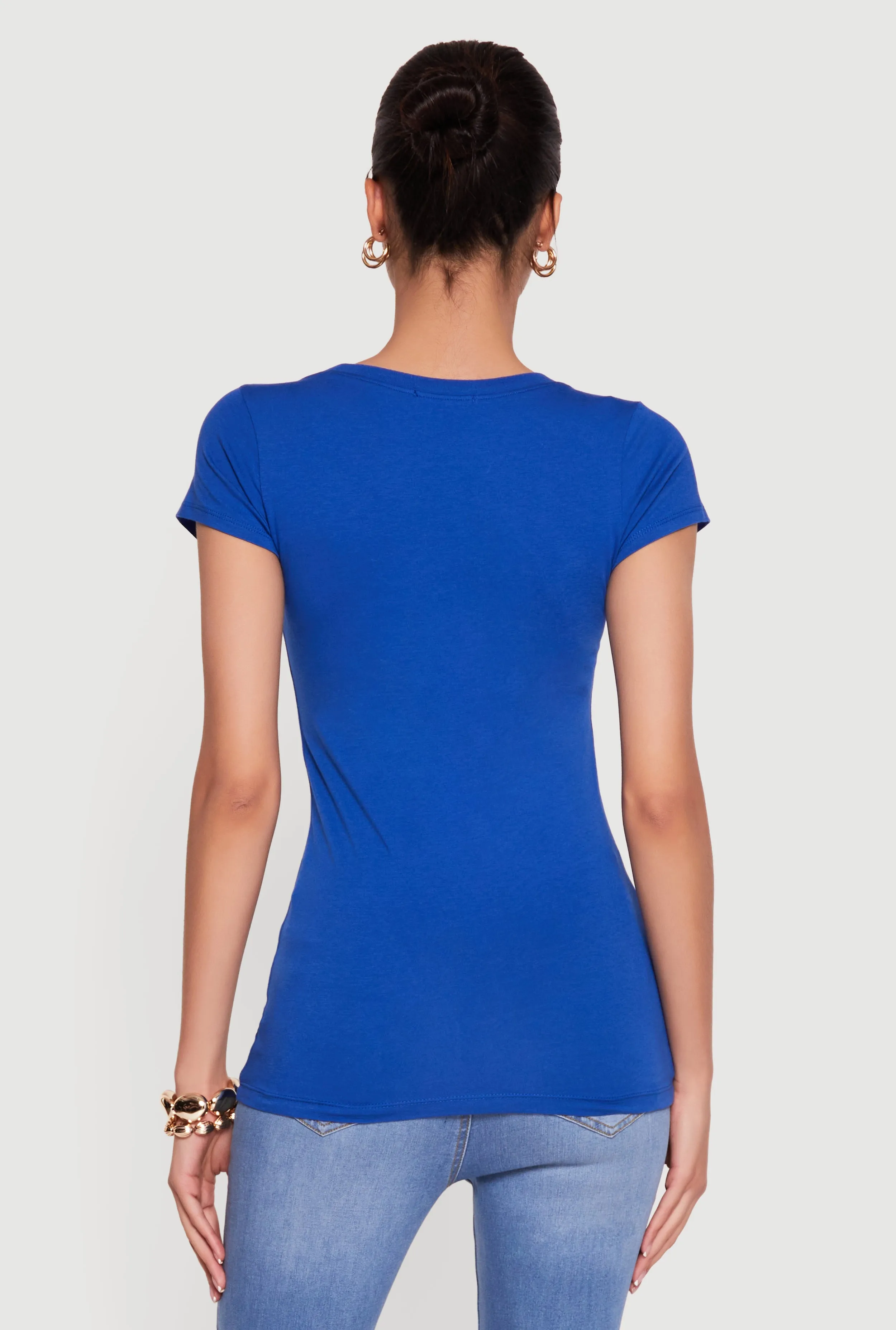 Basic Crew Neck Short Sleeve T-Shirt sold by Rainbow product image thumbnail 5