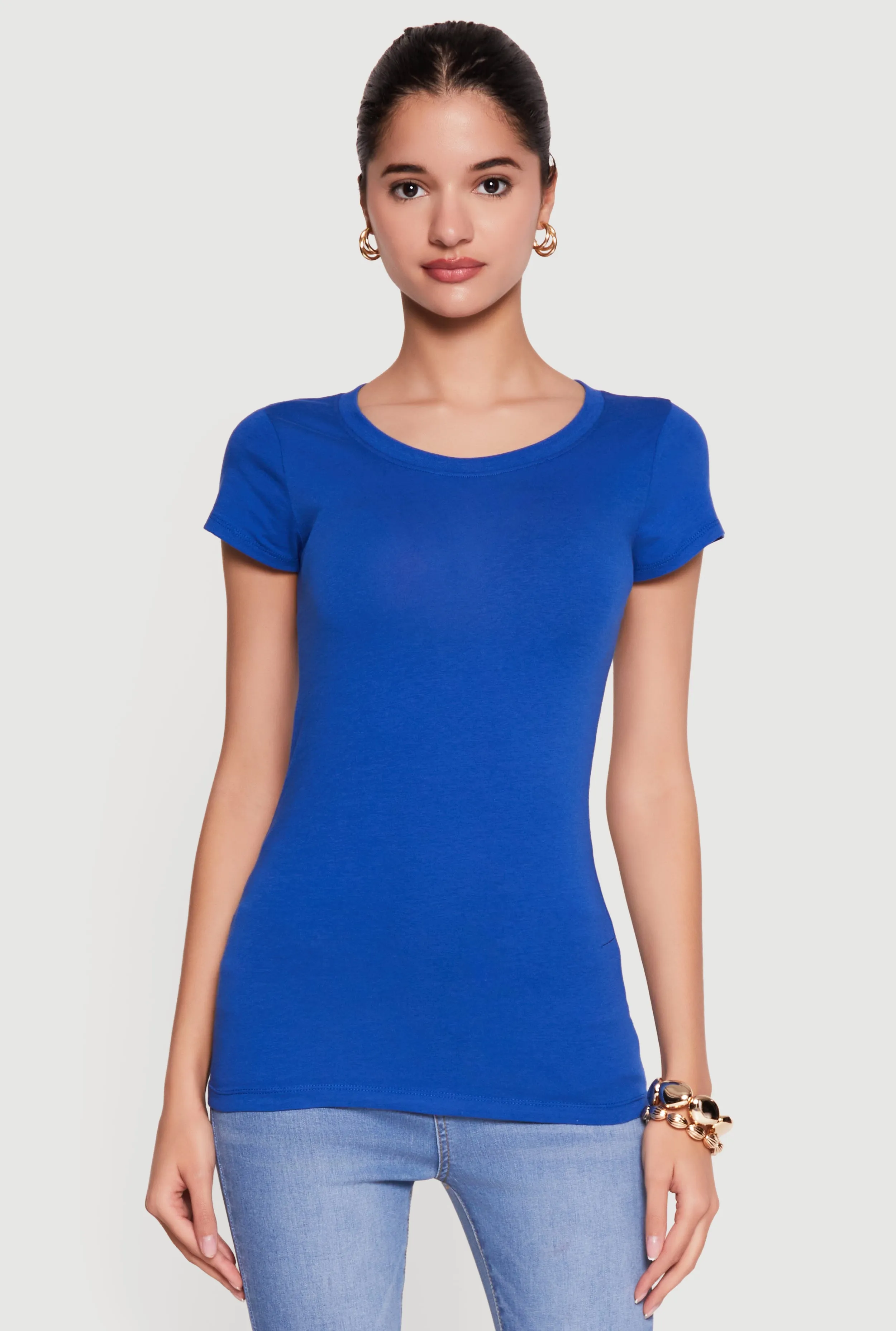 Basic Crew Neck Short Sleeve T-Shirt sold by Rainbow product image thumbnail 2