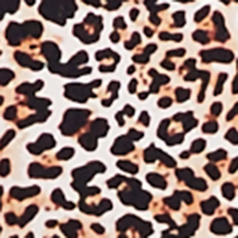 Leopard Print Lettuce Edge Side Tie Sarong Cover Up sold by Rainbow product image thumbnail 4