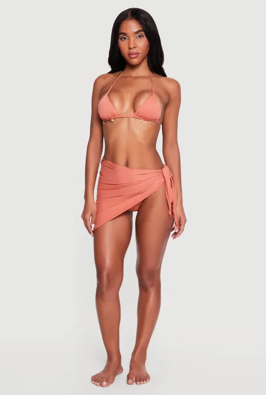 Side Tie Sarong Cover Up sold by Rainbow