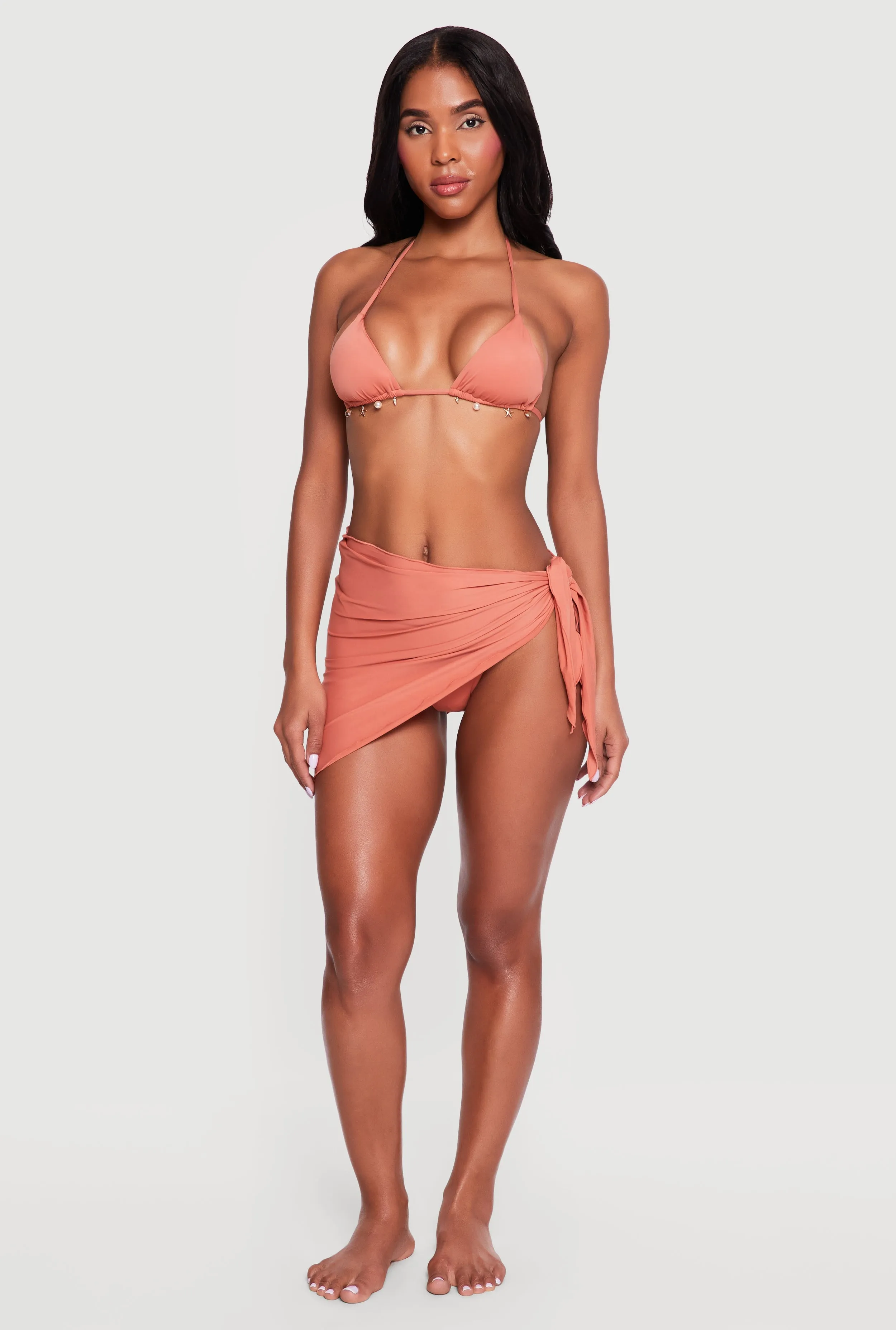 Side Tie Sarong Cover Up sold by Rainbow