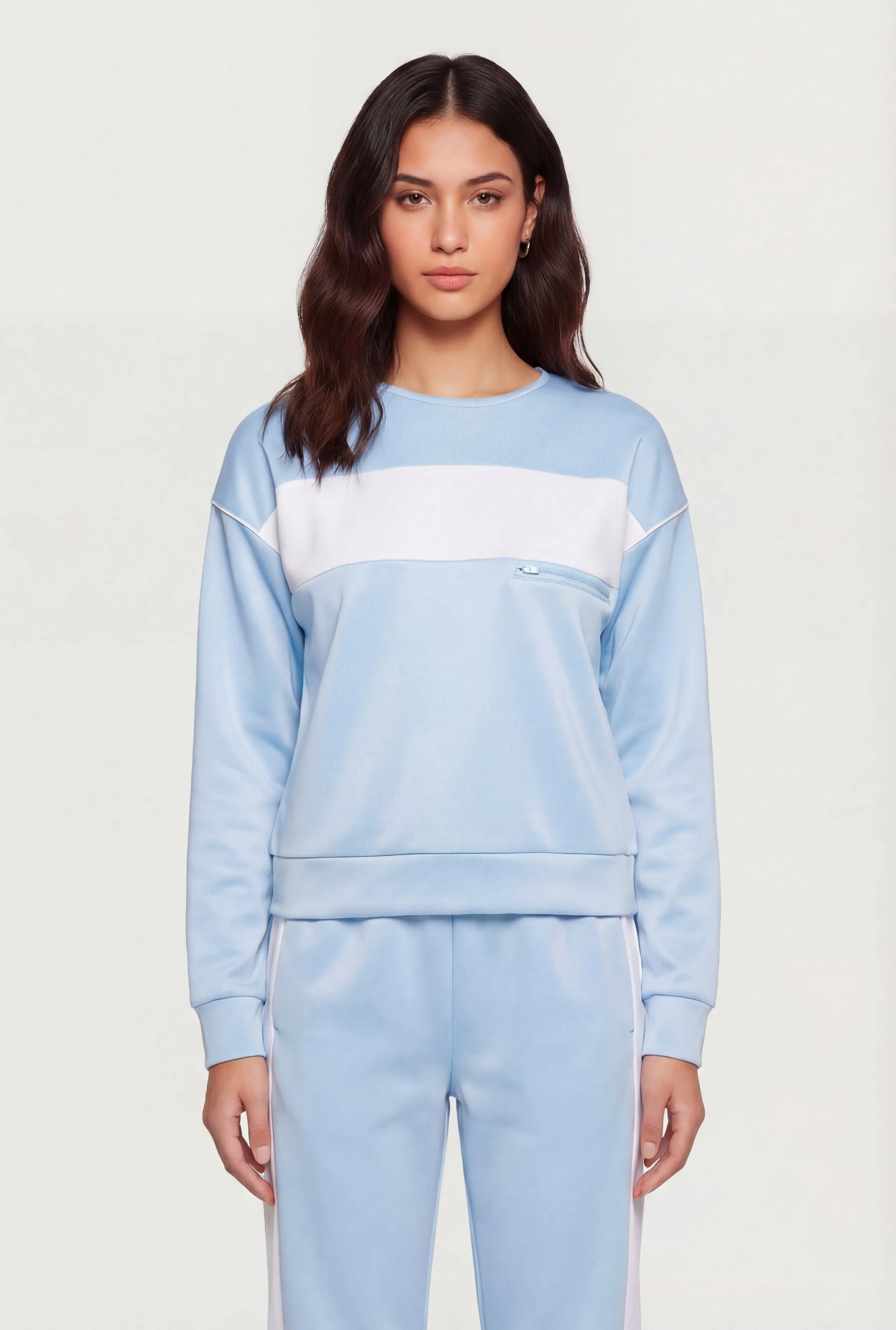 Crew Neck Pullover Top with Zip Pocket Detail sold by Rainbow product image thumbnail 4