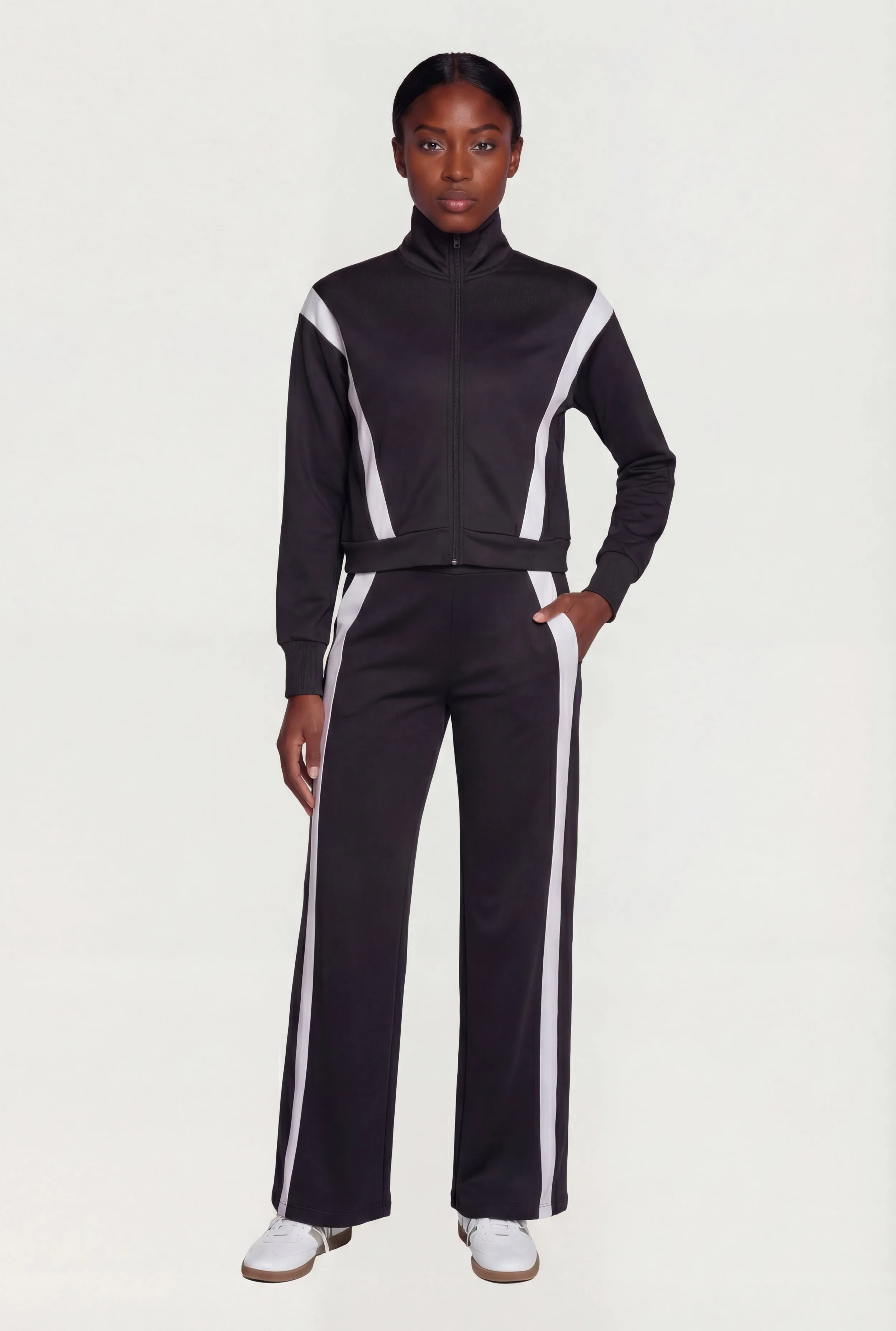 Side Contrast Trim Active Pants sold by Rainbow