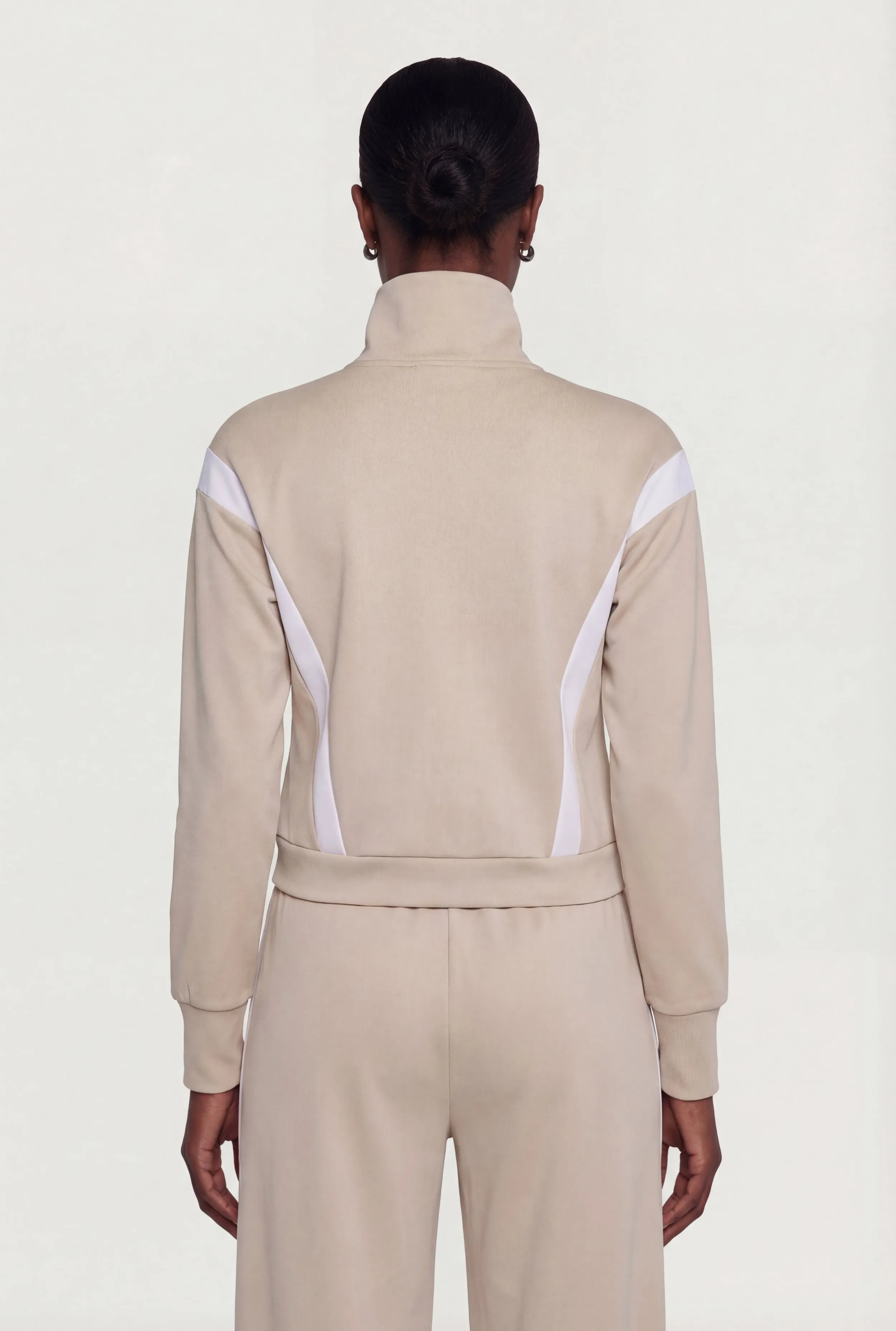 Contrast Trim Zip Front Mock Neck Active Jacket sold by Rainbow product image thumbnail 5