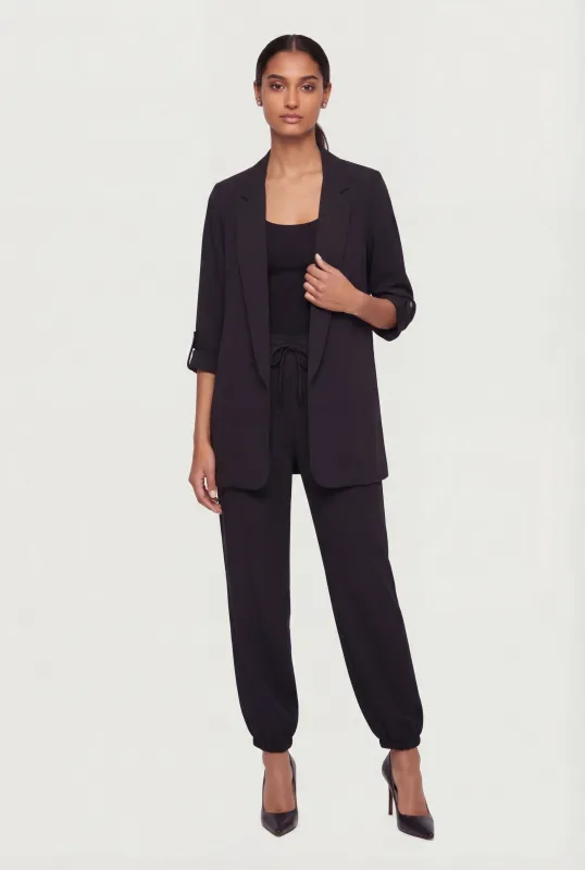 Faux Drawstring High Waisted Tapered Pants made by Rainbow