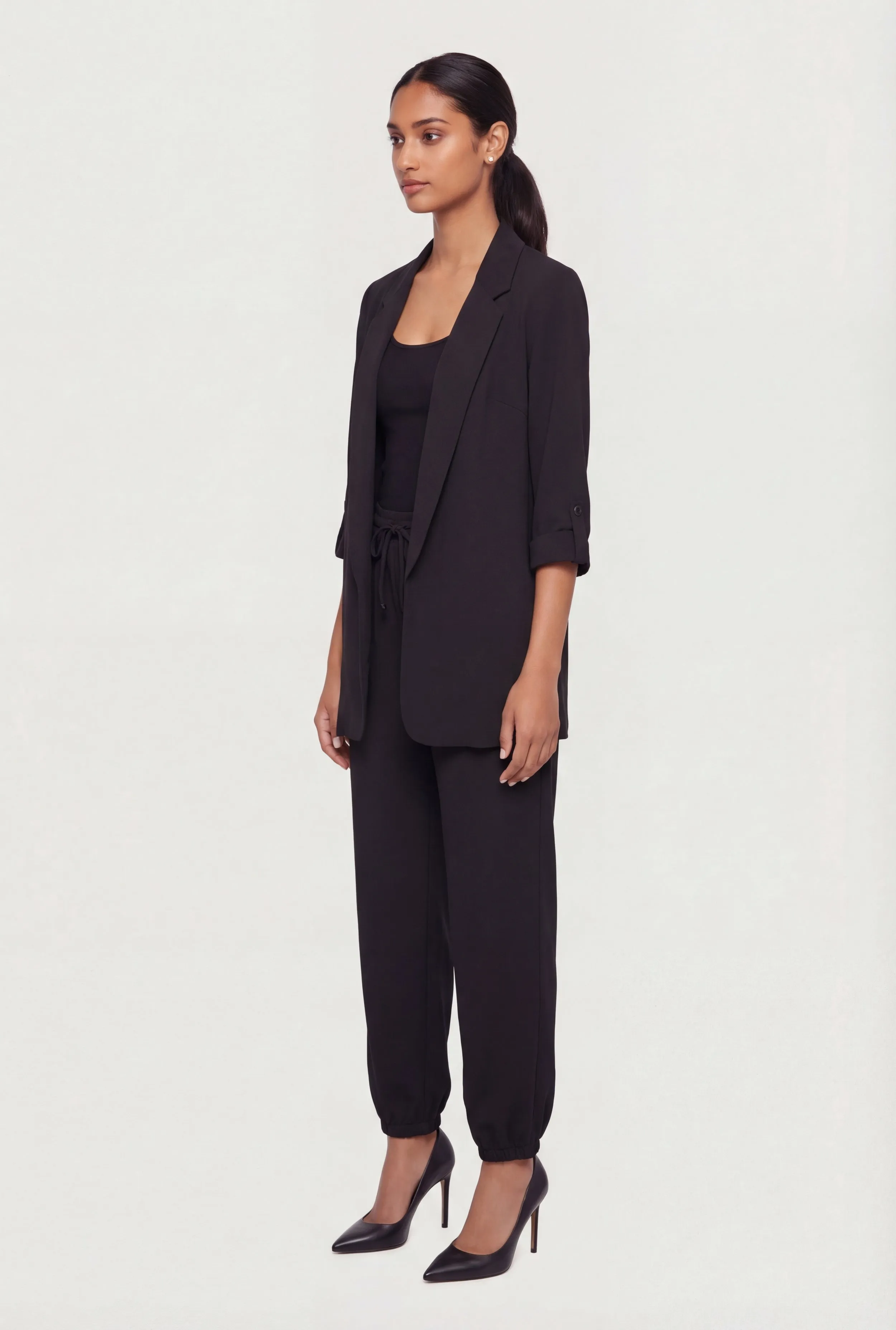 Faux Drawstring High Waisted Tapered Pants sold by Rainbow product image thumbnail 2