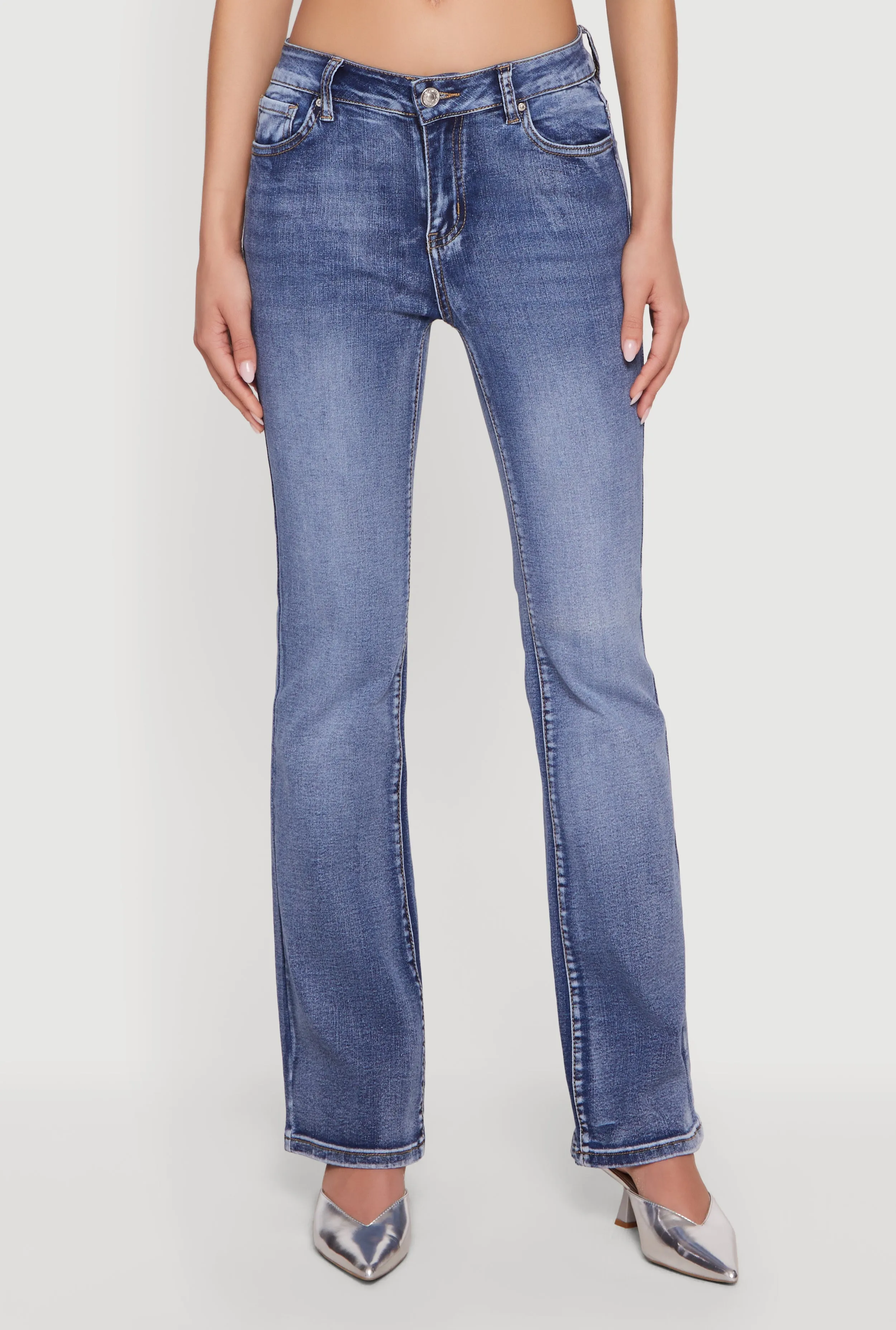 Trendy Mid Rise Whiskered Bootcut Jeans sold by Rainbow product image thumbnail 3