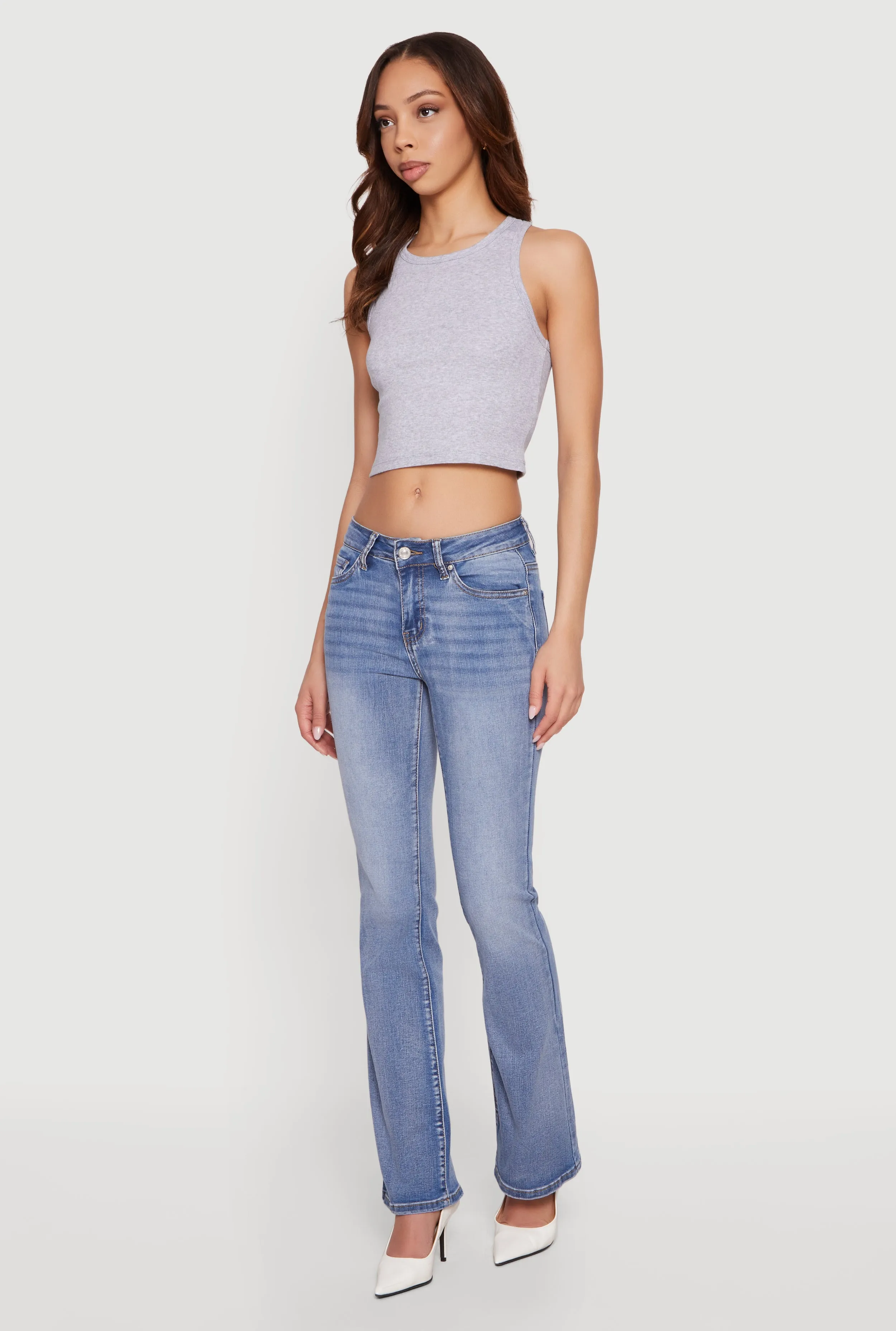 Trendy Mid Rise Whiskered Bootcut Jeans sold by Rainbow product image thumbnail 2