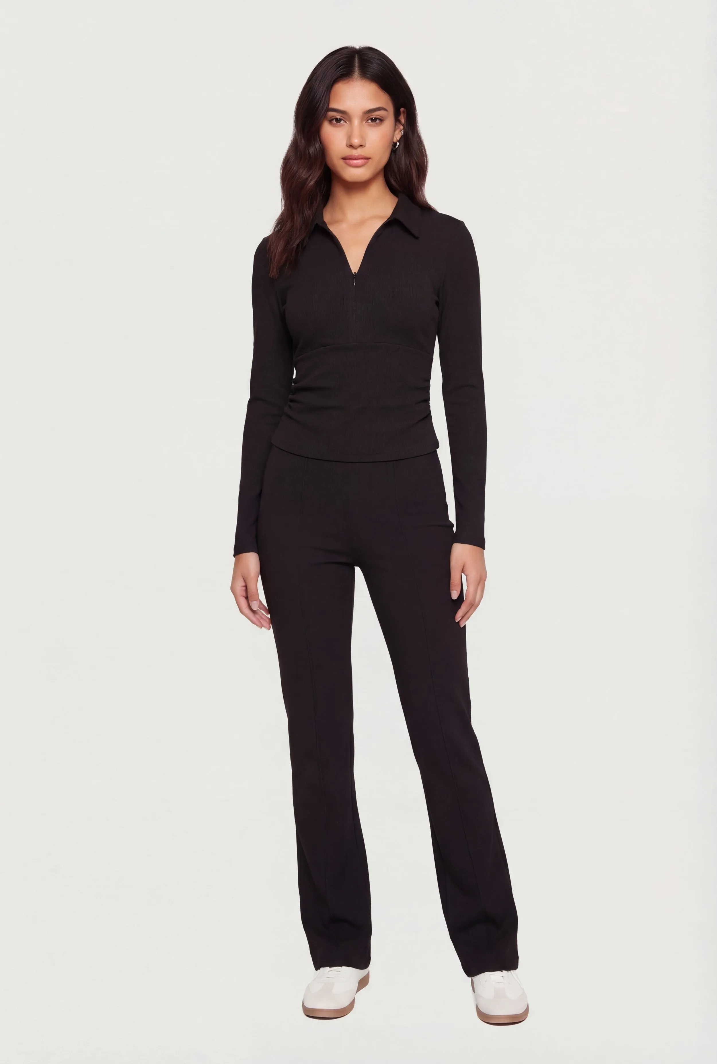 Pintuck Detail Brushed Knit Pants sold by Rainbow