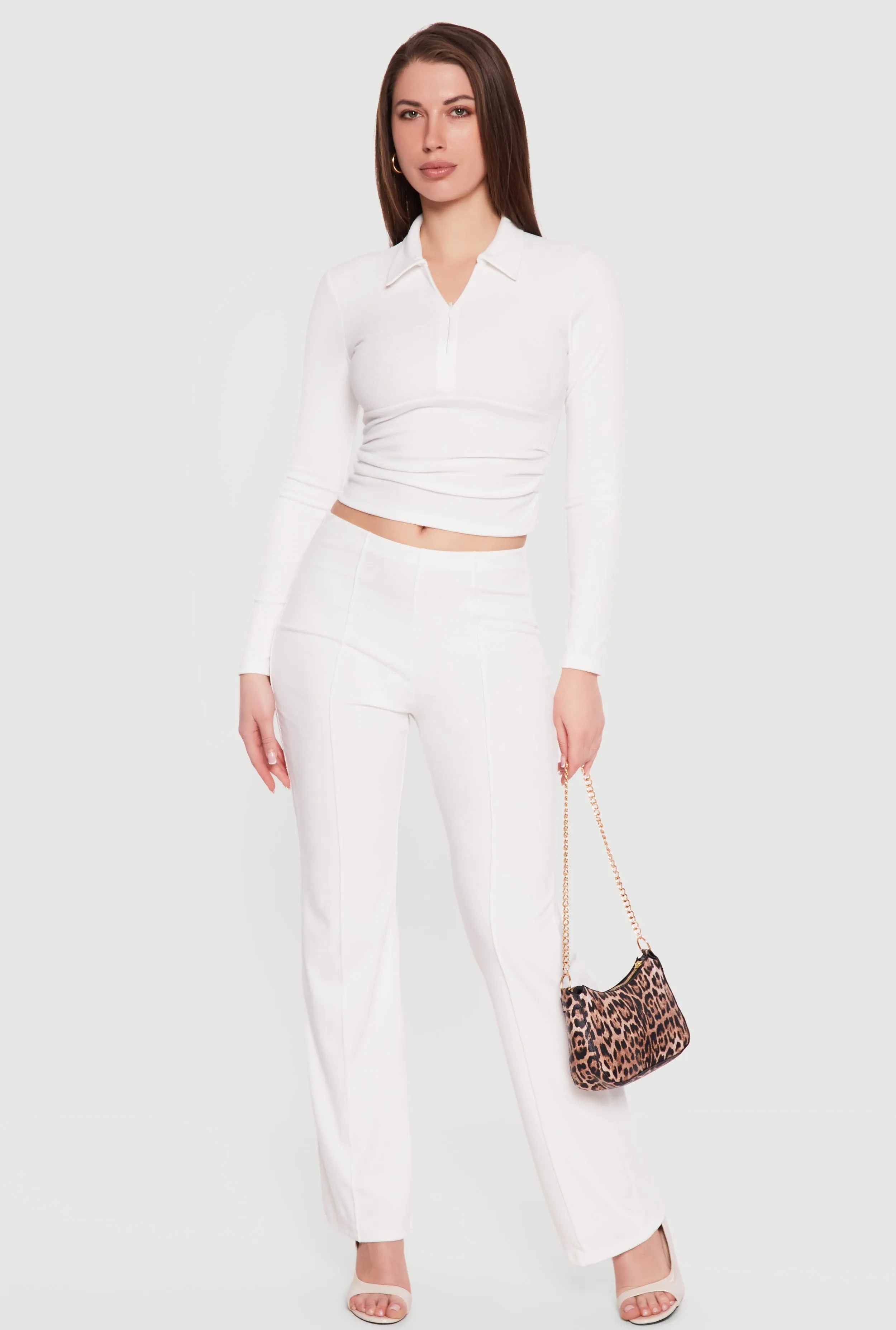 Pintuck Detail Brushed Knit Pants sold by Rainbow product image thumbnail 4