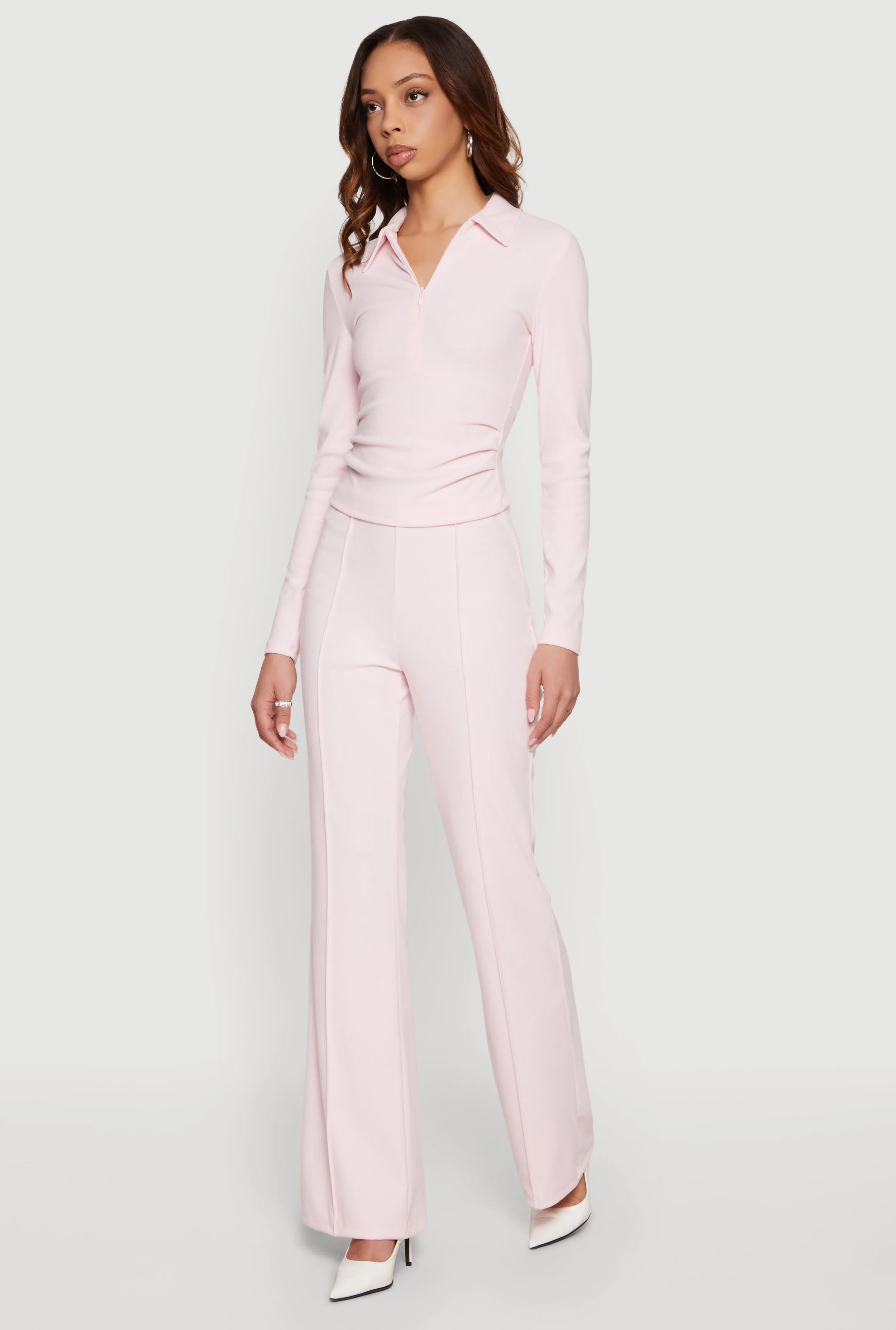 Pintuck Detail Brushed Knit Pants sold by Rainbow product image thumbnail 2