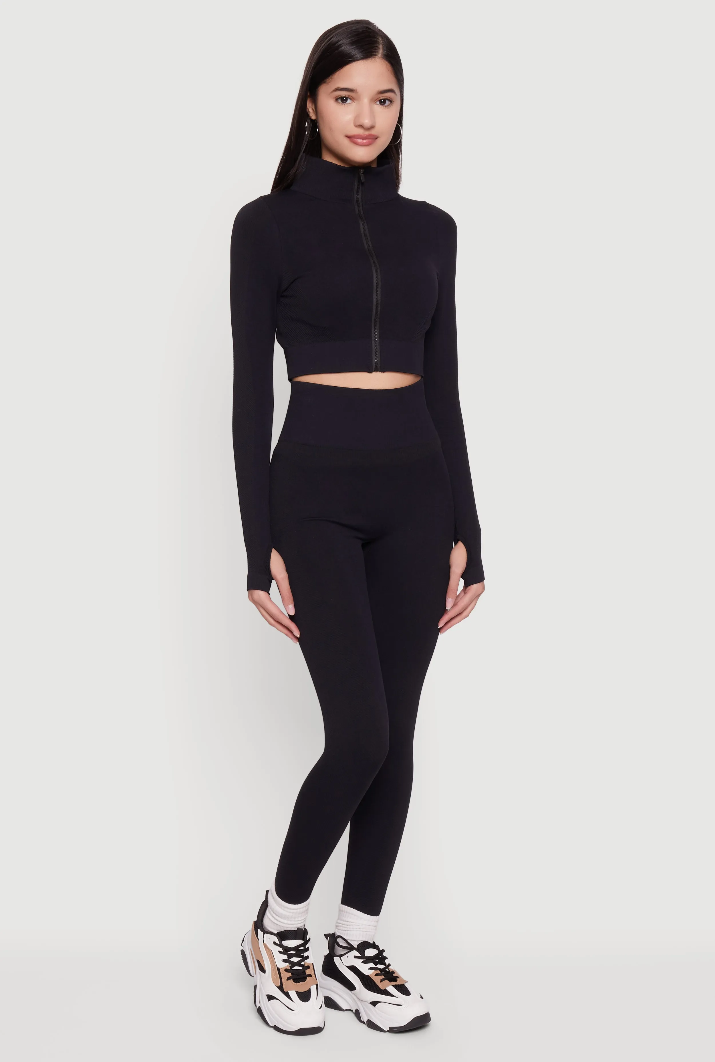 Seamless Compression Rib High Waisted Leggings sold by Rainbow product image thumbnail 2