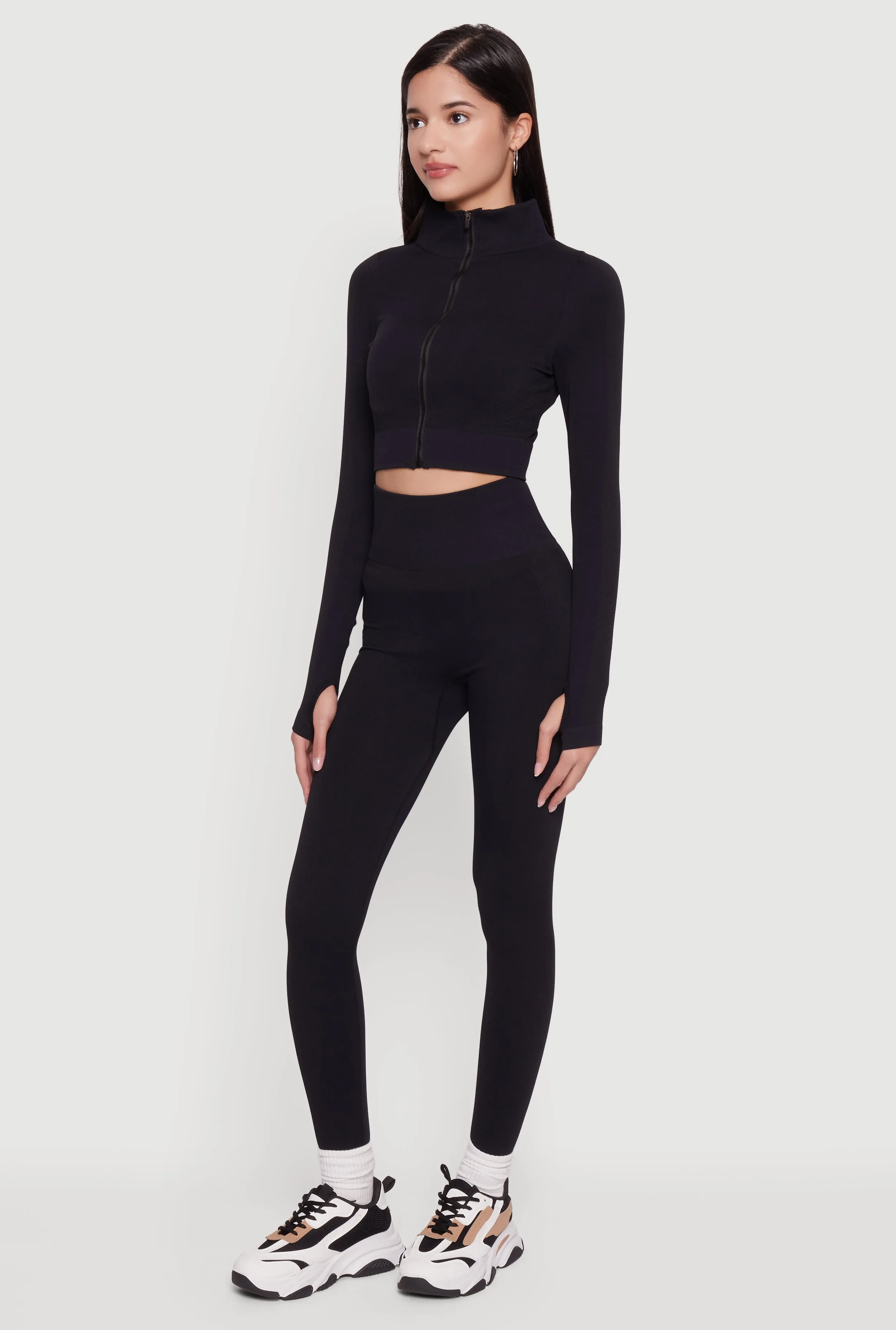 Seamless Compression Rib High Waisted Leggings sold by Rainbow product image thumbnail 2