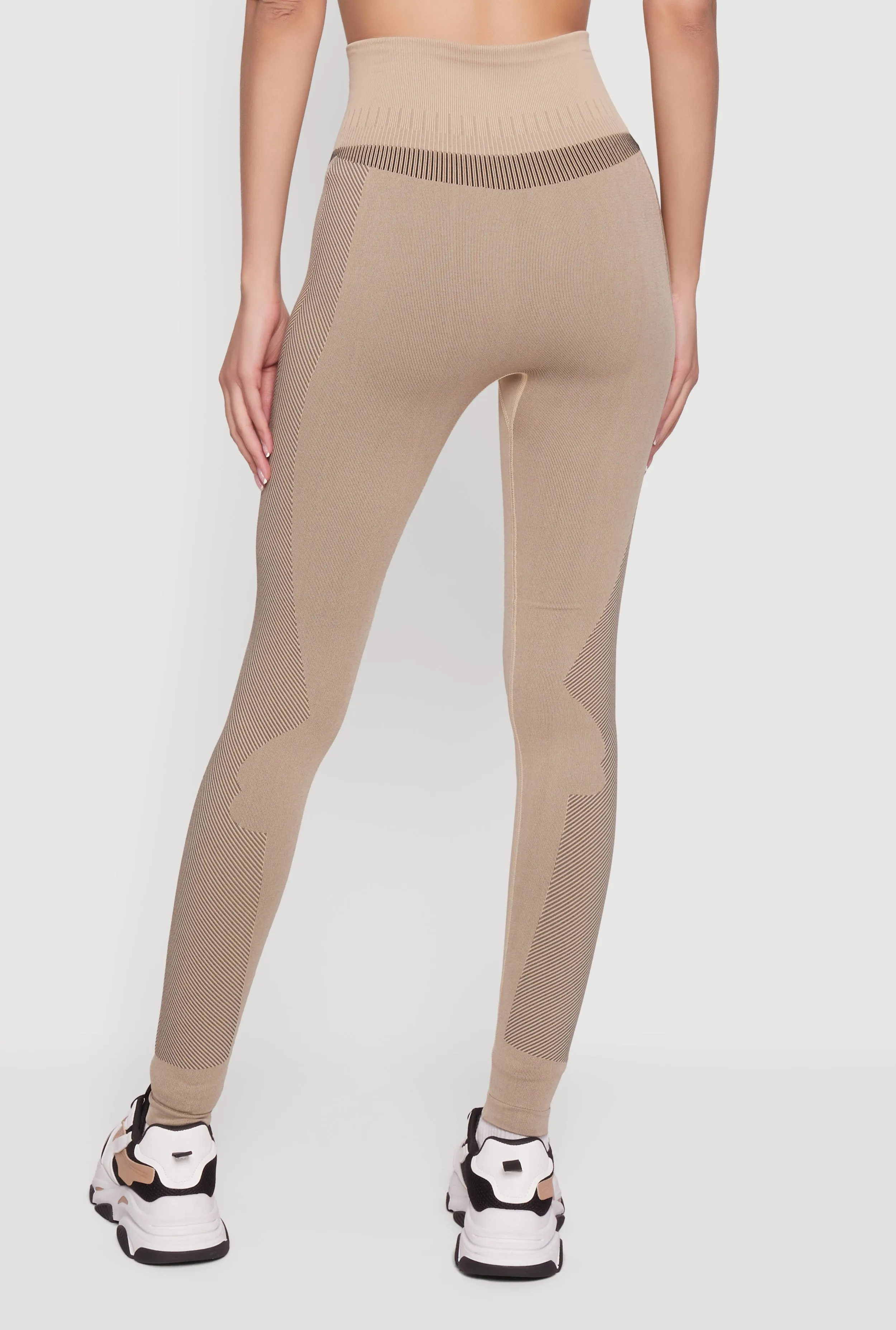 Seamless Compression Rib High Waisted Leggings sold by Rainbow product image thumbnail 5