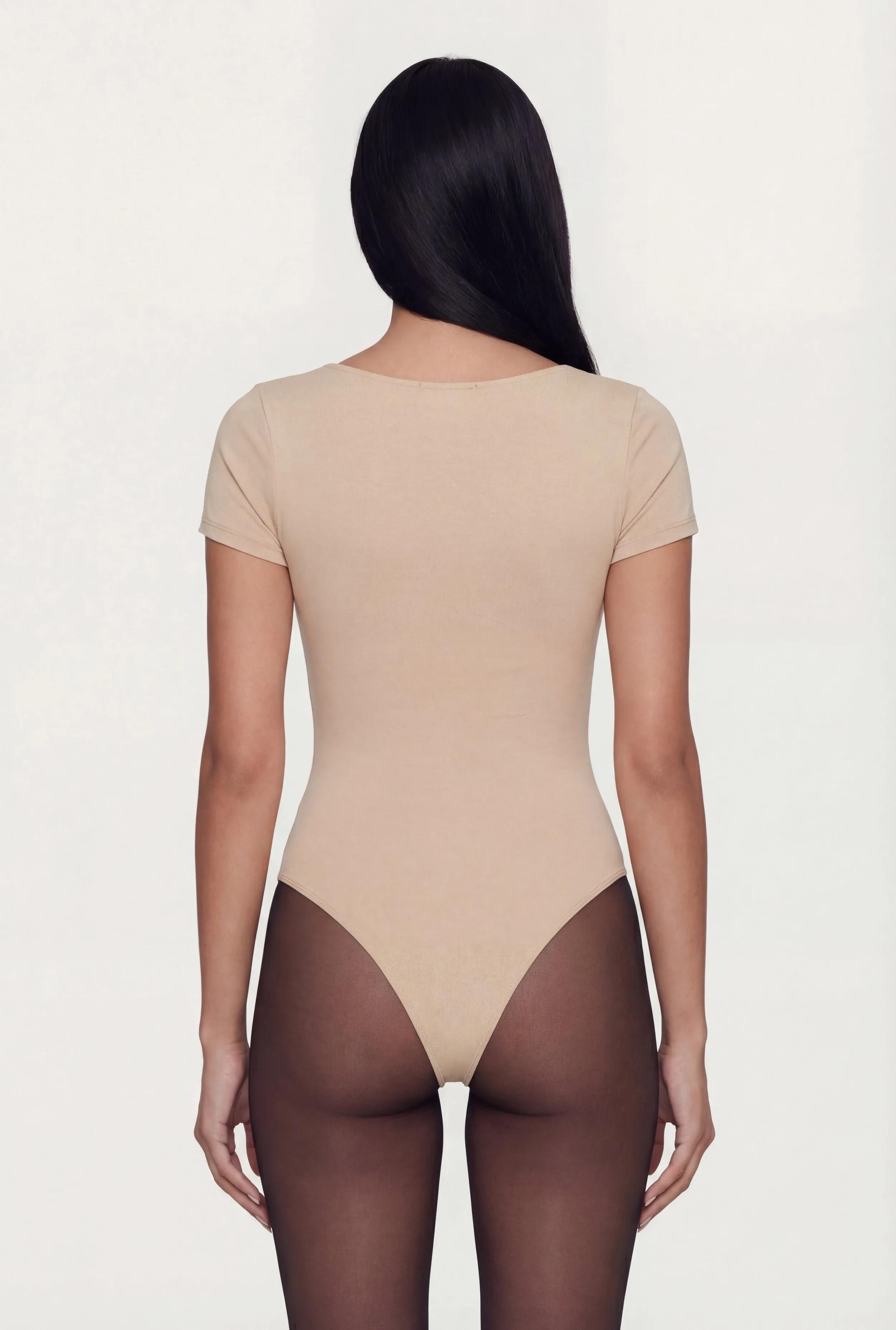 Scoop Neck Double Layered Short Sleeve Bodysuit sold by Rainbow product image thumbnail 5