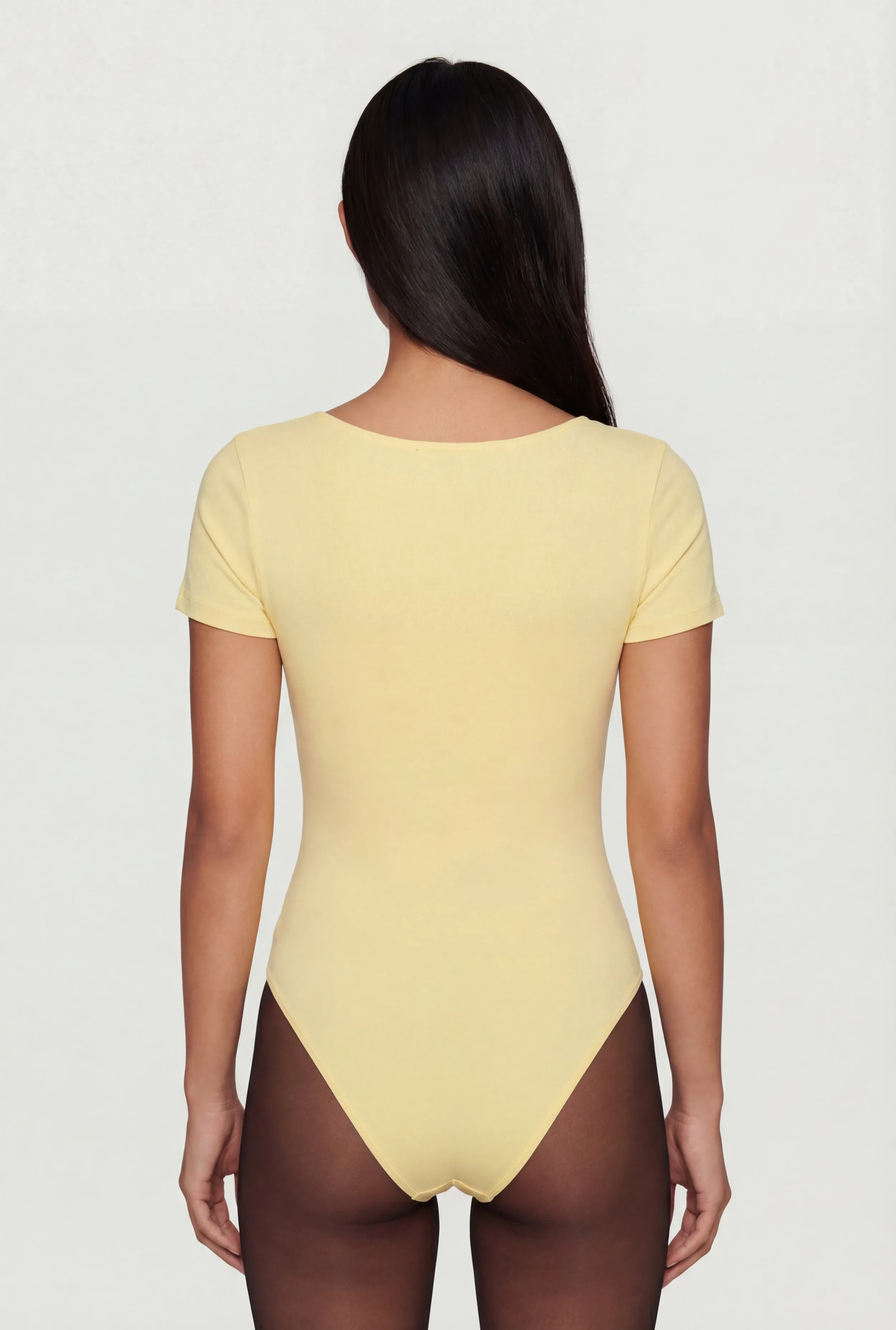 Scoop Neck Double Layered Short Sleeve Bodysuit sold by Rainbow product image thumbnail 5