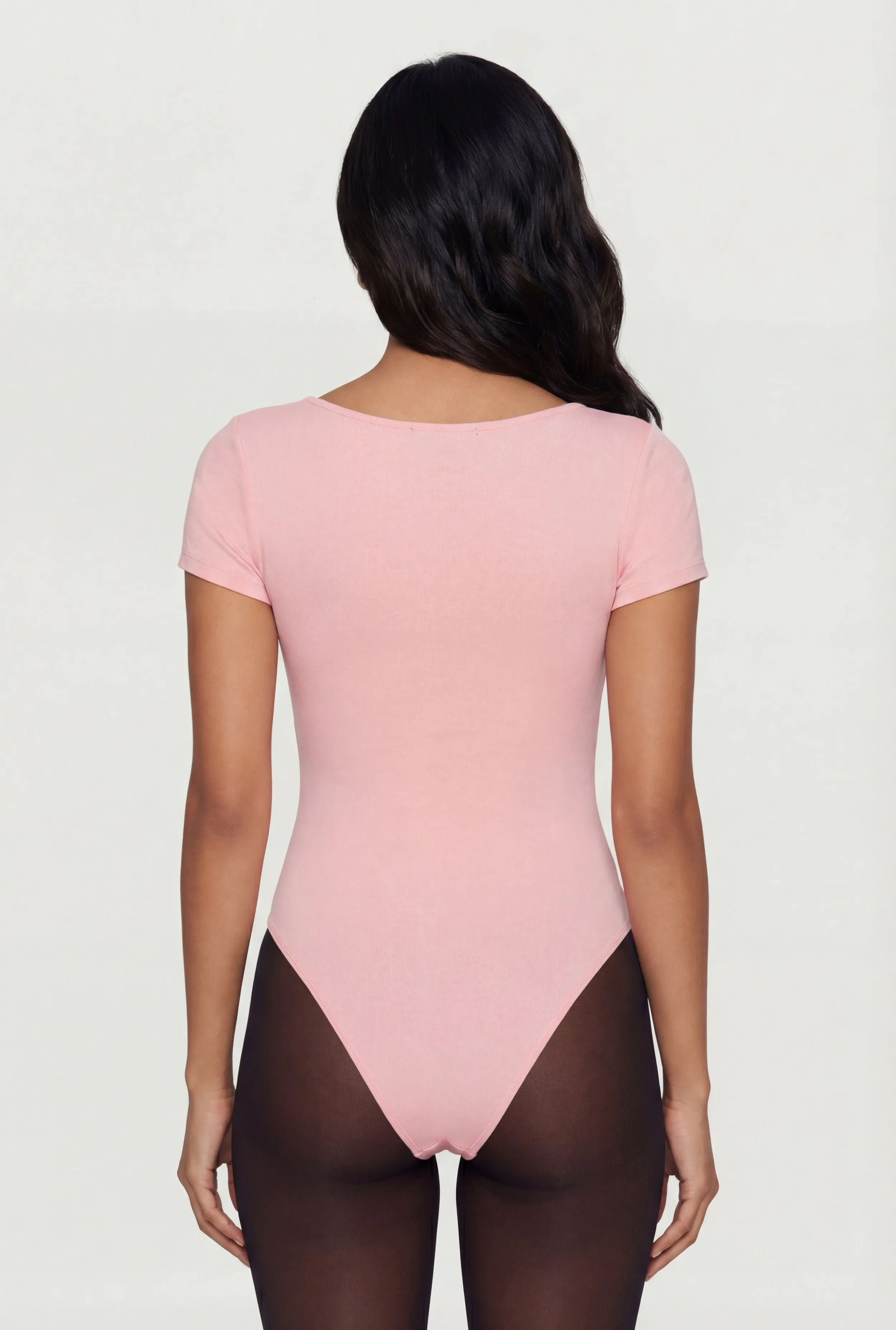 Scoop Neck Double Layered Short Sleeve Bodysuit sold by Rainbow product image thumbnail 5