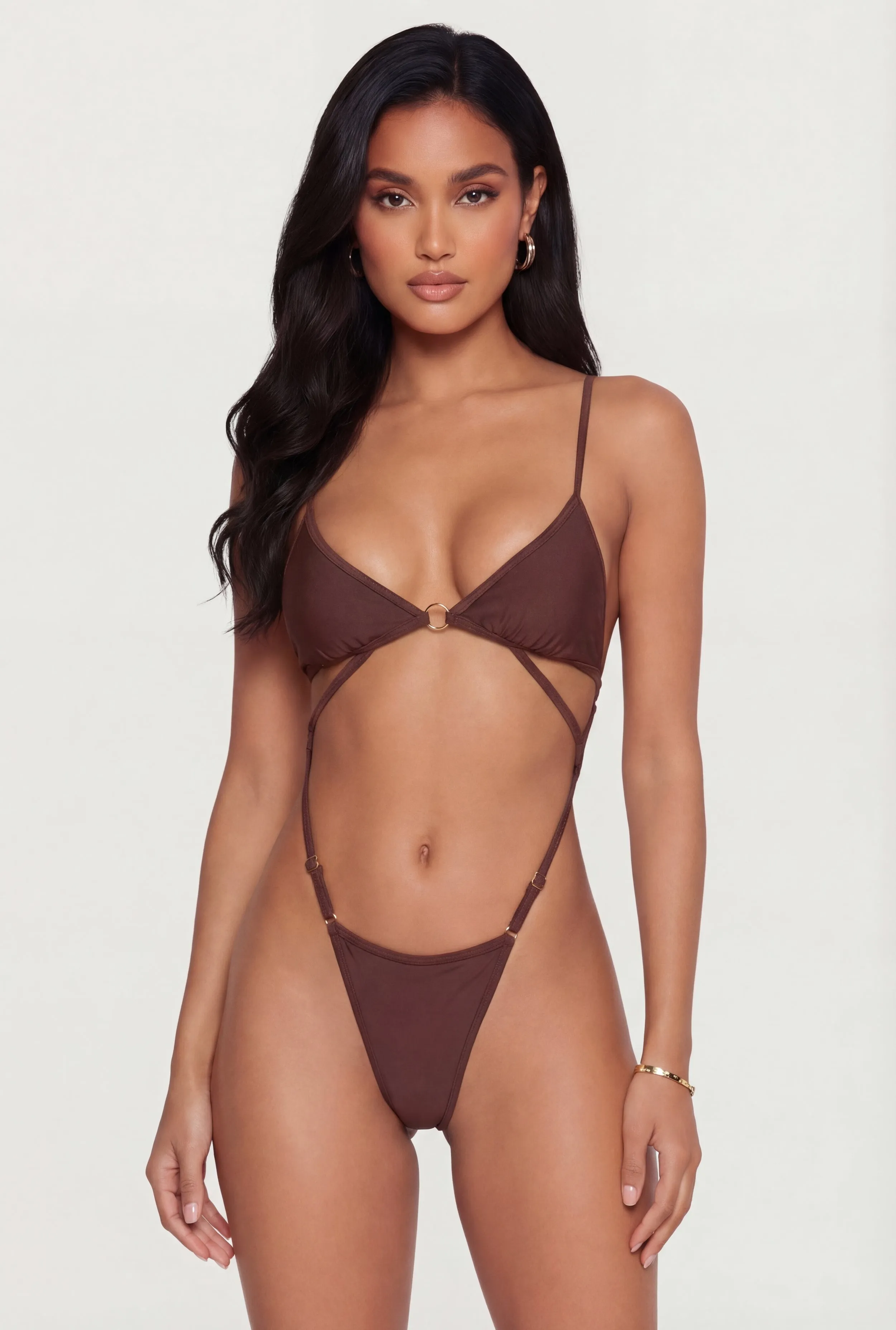 O Ring Cutout Strappy Monokini sold by Rainbow