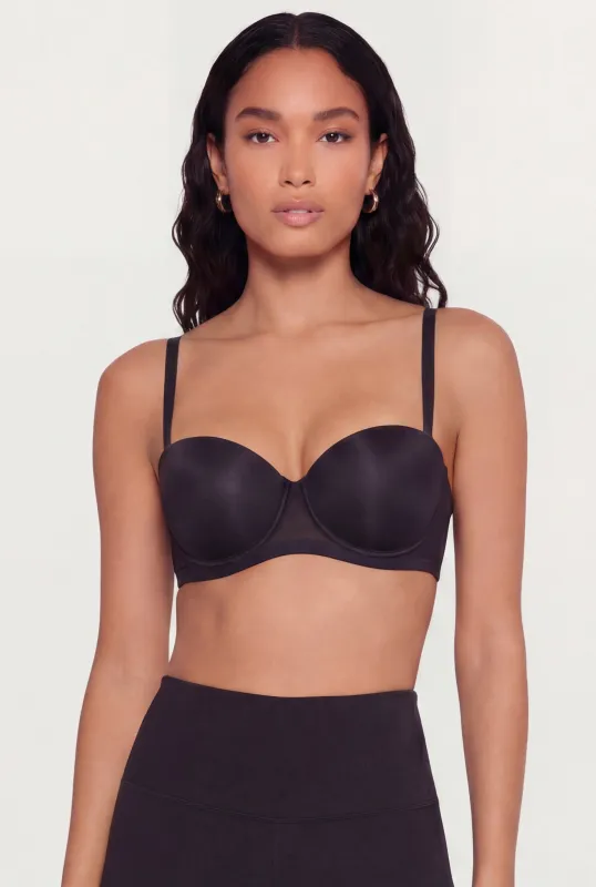 Convertible Mesh Push Up Balconette Bra made by Rainbow