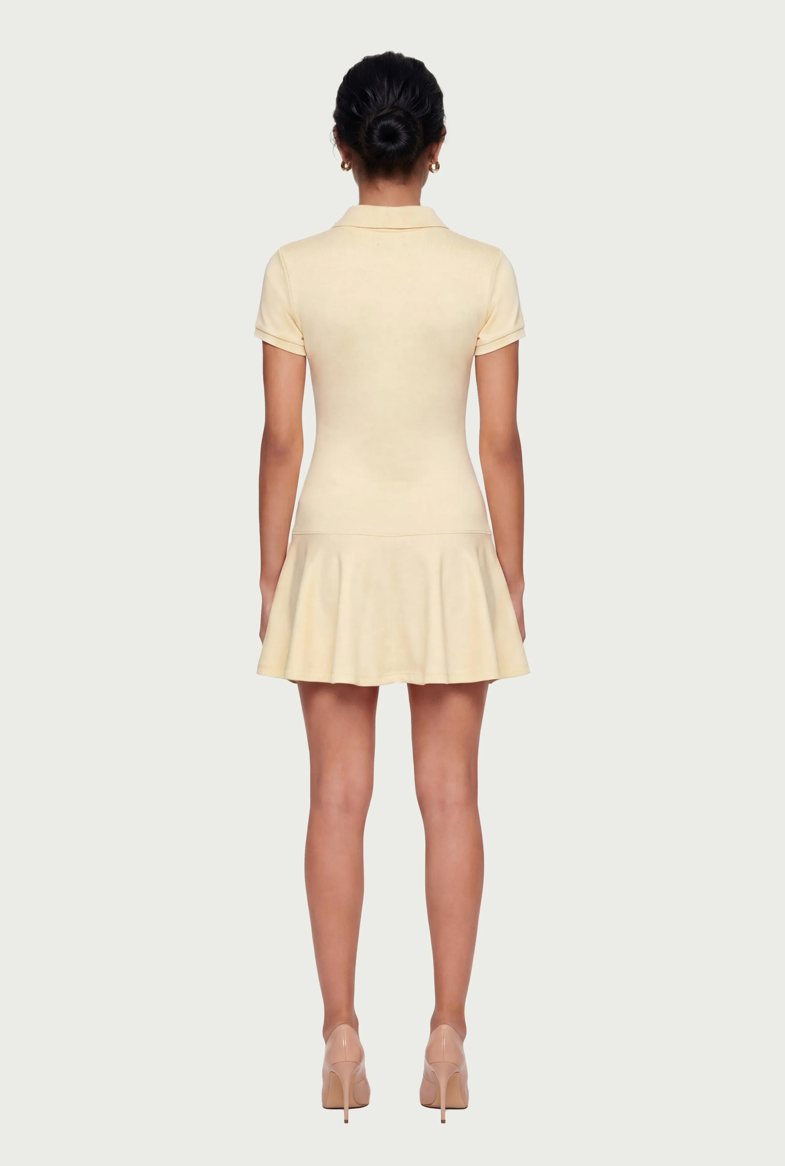 Solid Short Sleeve Polo Skater Dress sold by Rainbow product image thumbnail 3