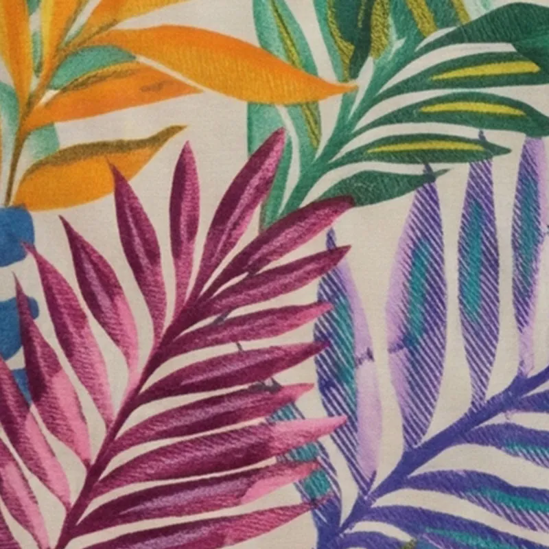 Palm Tree Half Button Front Shirt Dress with Tie Waist Belt sold by Rainbow product image thumbnail 4